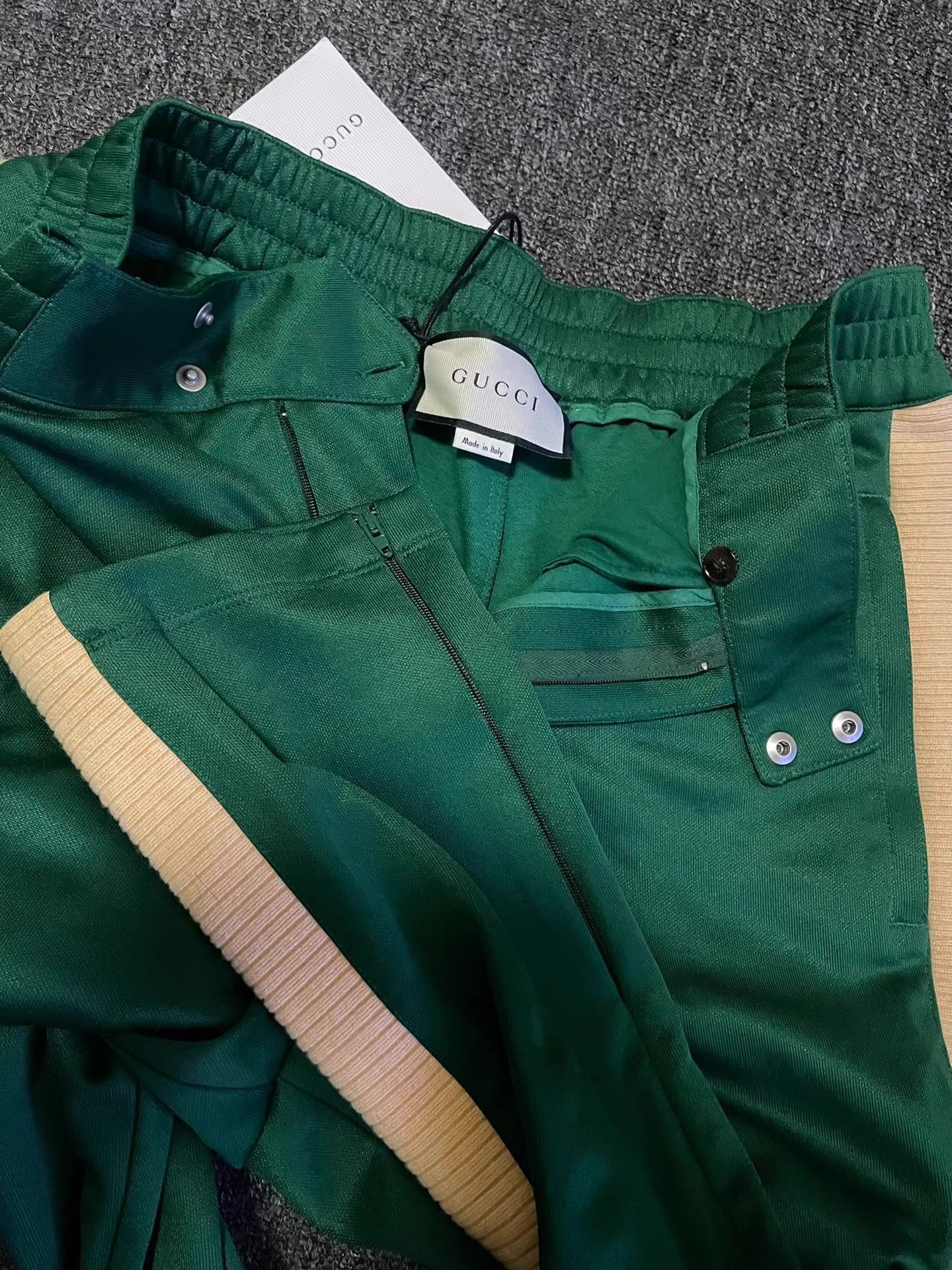 Gucci Green Tracksuit with Stripes and Zip Jacket Size US S / EU 44-46 / 1 - 7 Thumbnail