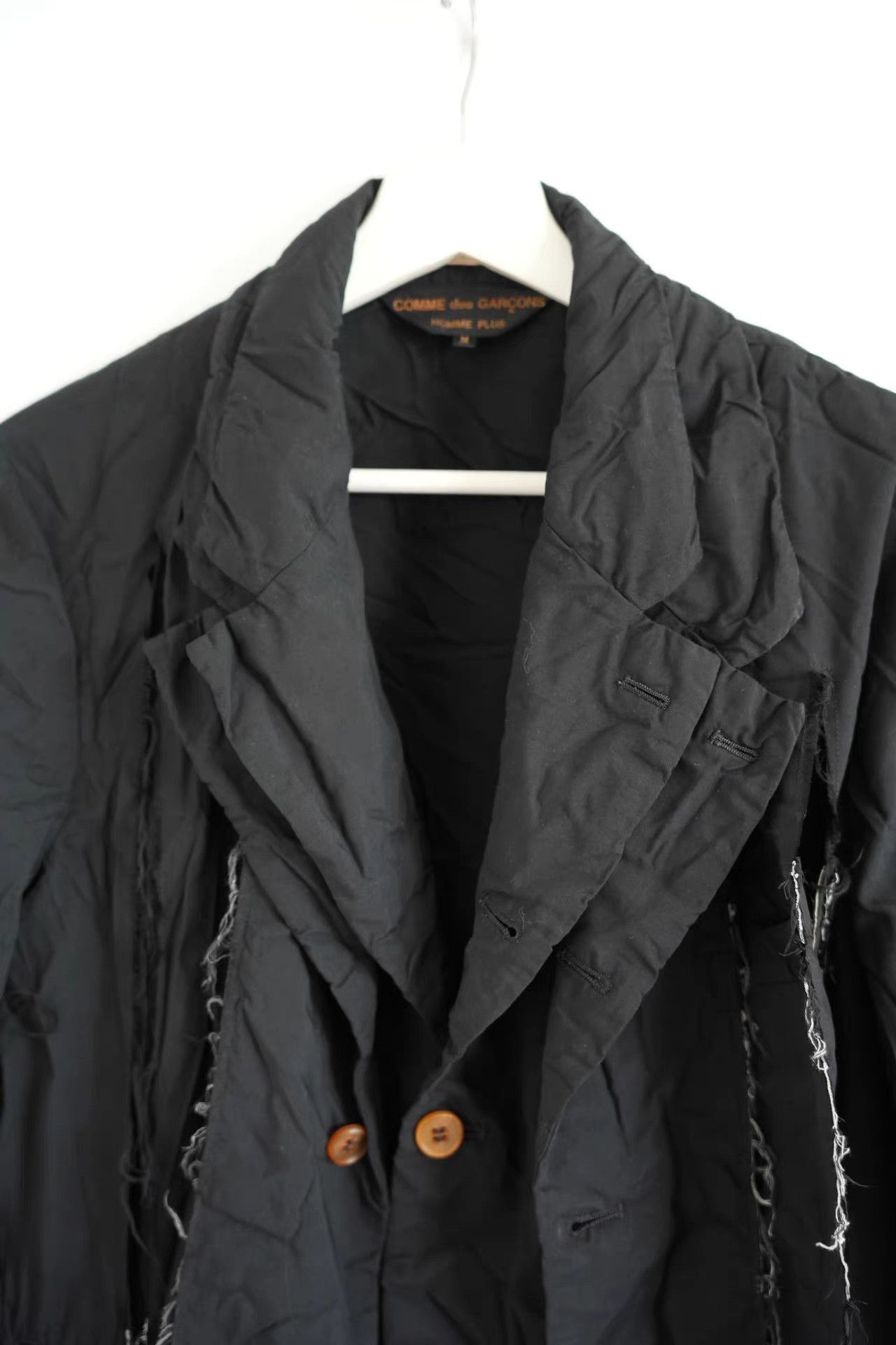 Comme des Garcons Black Frayed Detail Light Jacket Size US M / EU 48-50 / 2 - 3 Thumbnail