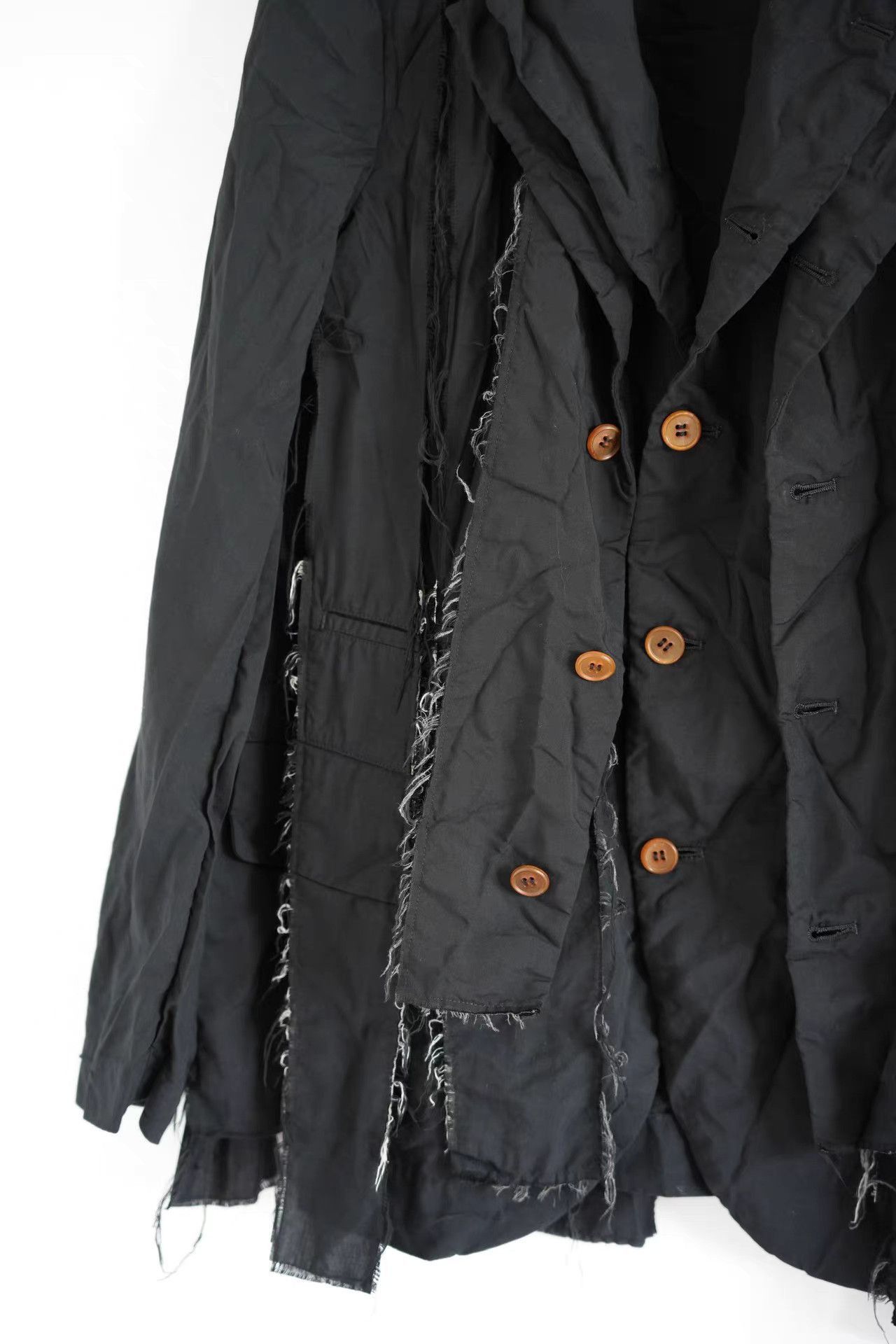 Comme des Garcons Black Frayed Detail Light Jacket Size US M / EU 48-50 / 2 - 4 Thumbnail