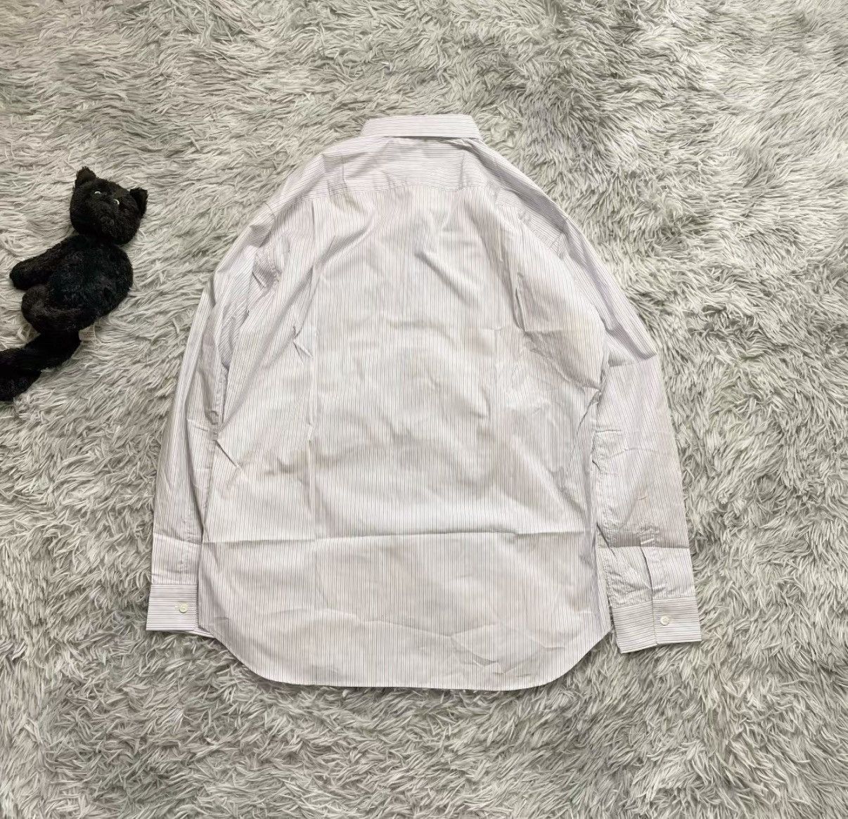 Comme des Garcons White Abstract Print Long Sleeve Button-Up Shirt Size US M / EU 48-50 / 2 - 4 Thumbnail