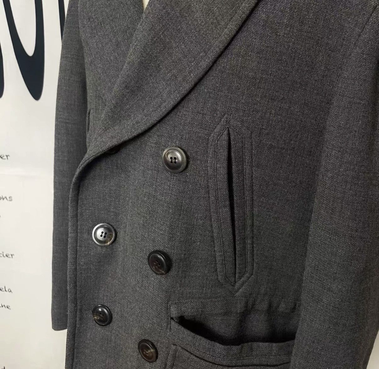 Jean Paul Gaultier Gray Double-Breasted Long Coat Size S Size US S / EU 44-46 / 1 - 4 Thumbnail