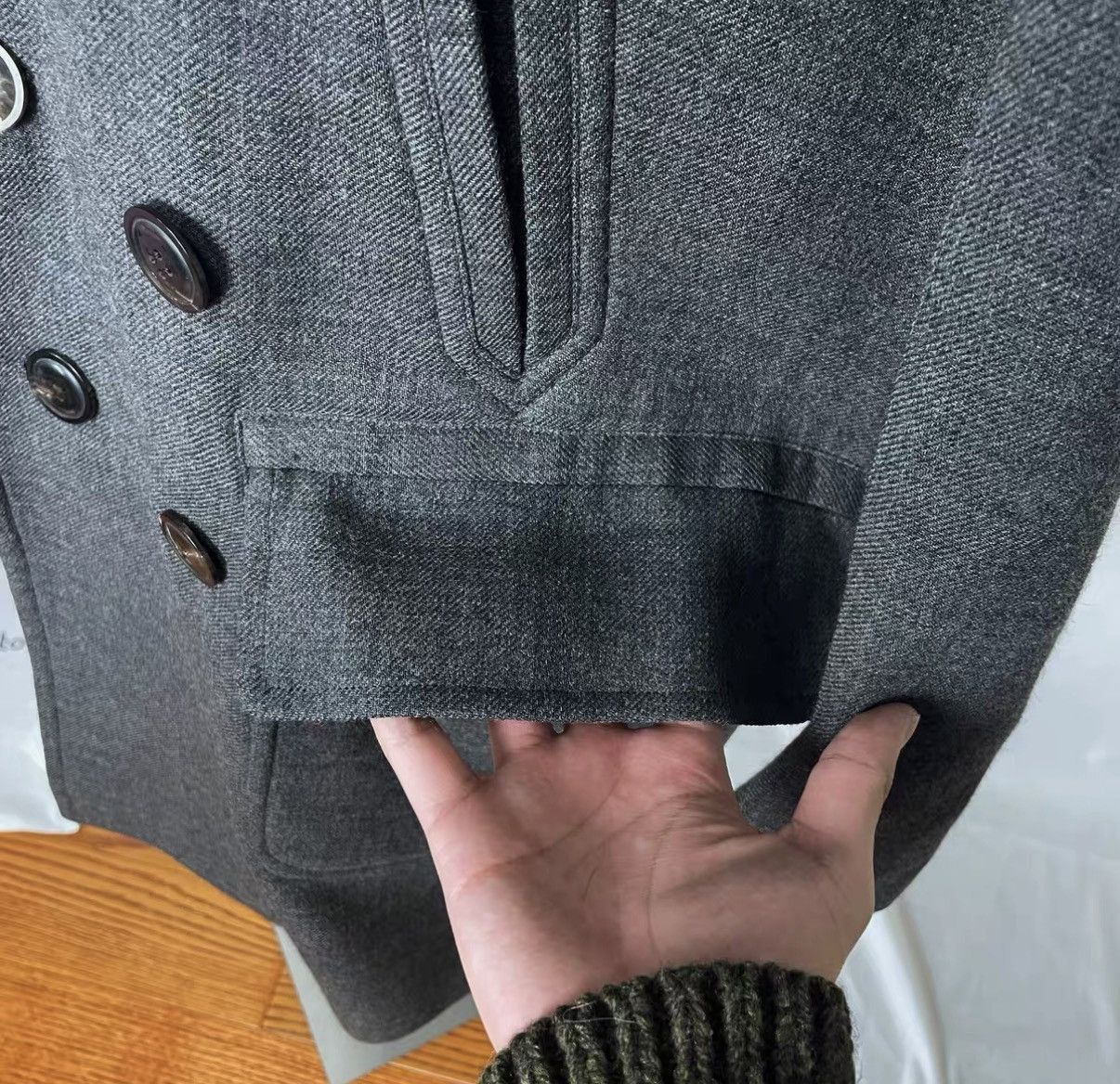 Jean Paul Gaultier Gray Double-Breasted Long Coat Size S Size US S / EU 44-46 / 1 - 7 Thumbnail