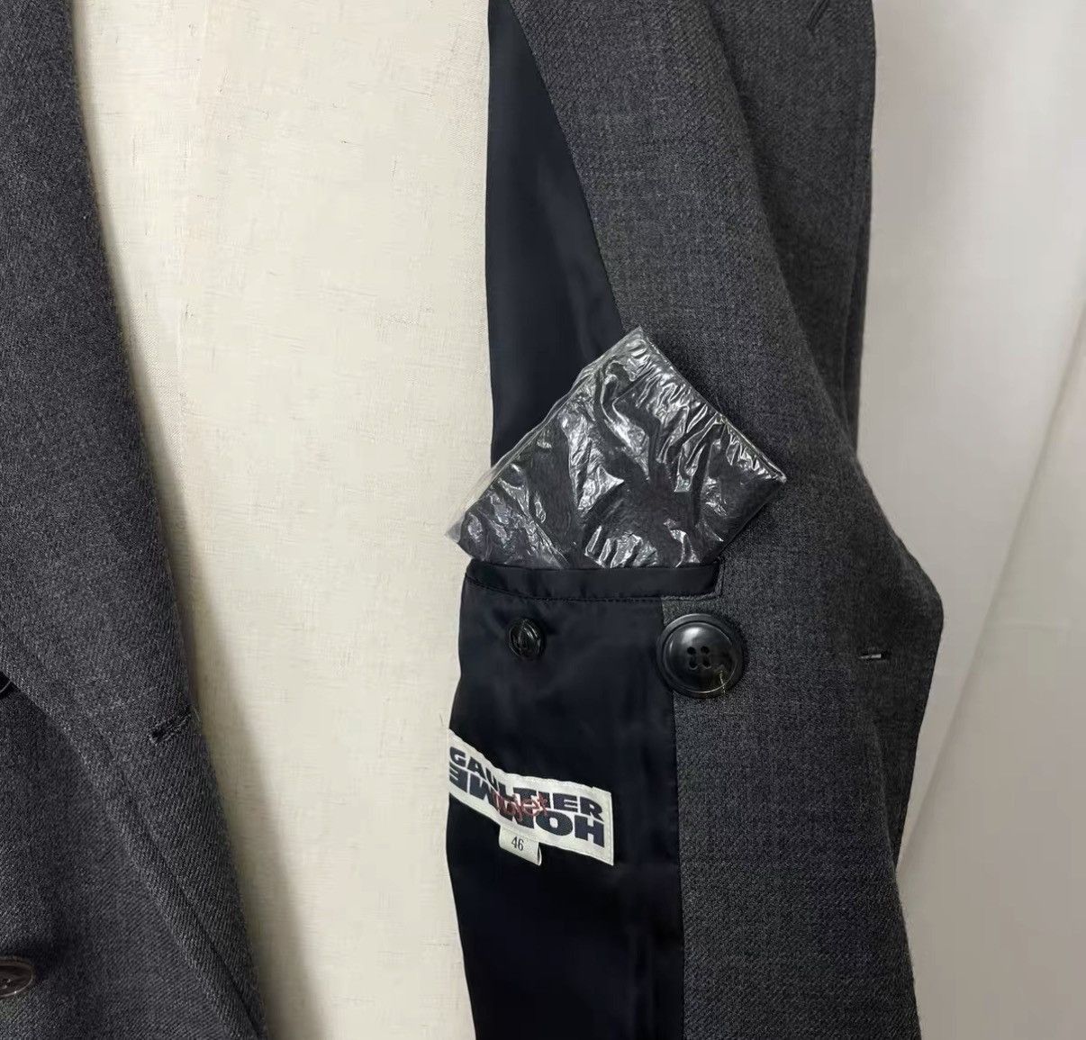 Jean Paul Gaultier Gray Double-Breasted Long Coat Size S Size US S / EU 44-46 / 1 - 8 Thumbnail