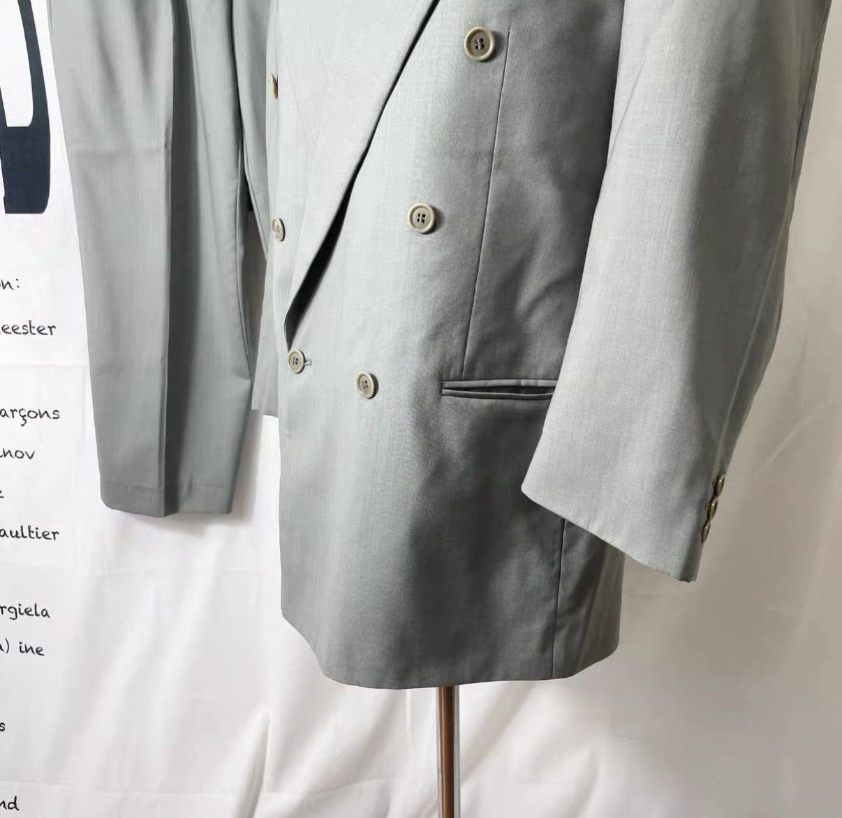 Valentino Gray Double-Breasted Suit Set Size M Size US M / EU 48-50 / 2 - 2 Thumbnail