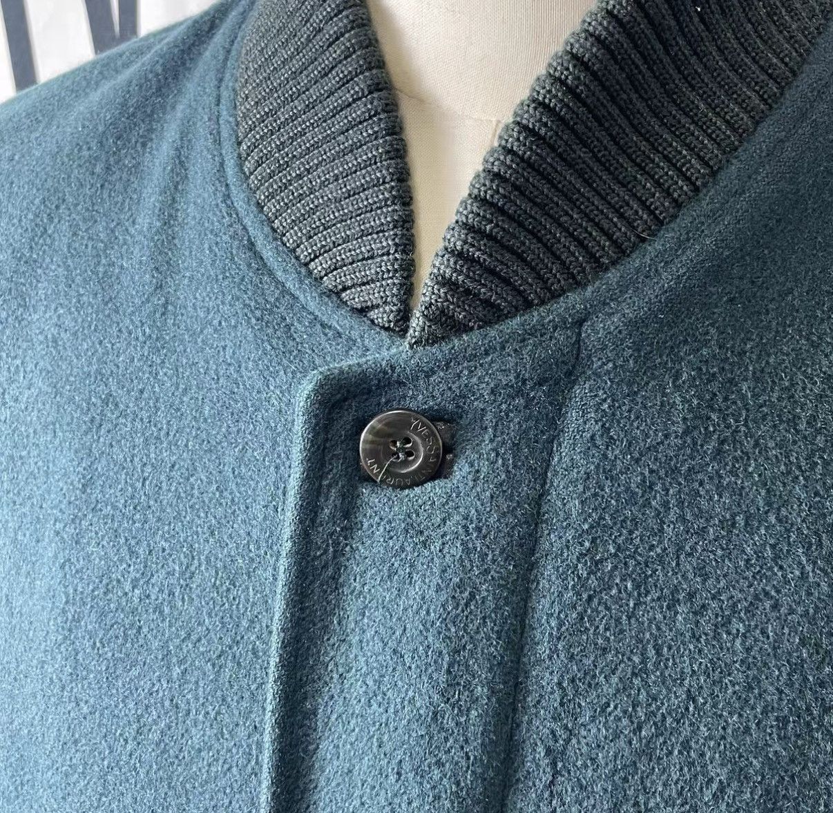 Yves Saint Laurent Green Bomber Jacket with Ribbed Trim - Size M Size US M / EU 48-50 / 2 - 3 Thumbnail