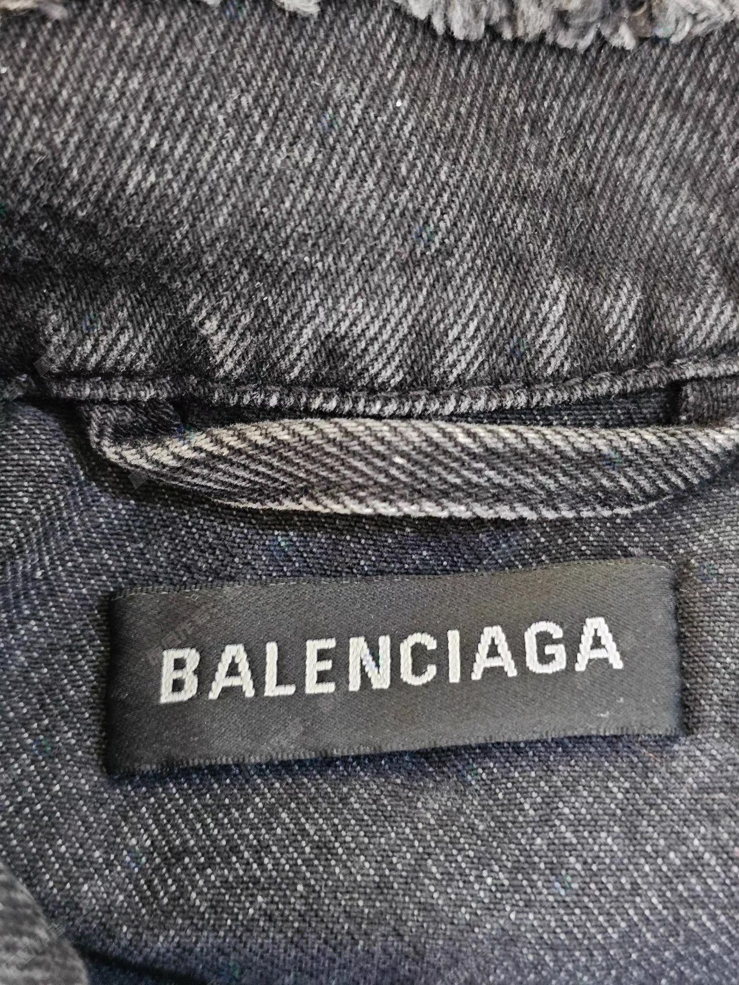 Balenciaga Black Denim Jacket with Button Front, Size M Size US M / EU 48-50 / 2 - 5 Thumbnail