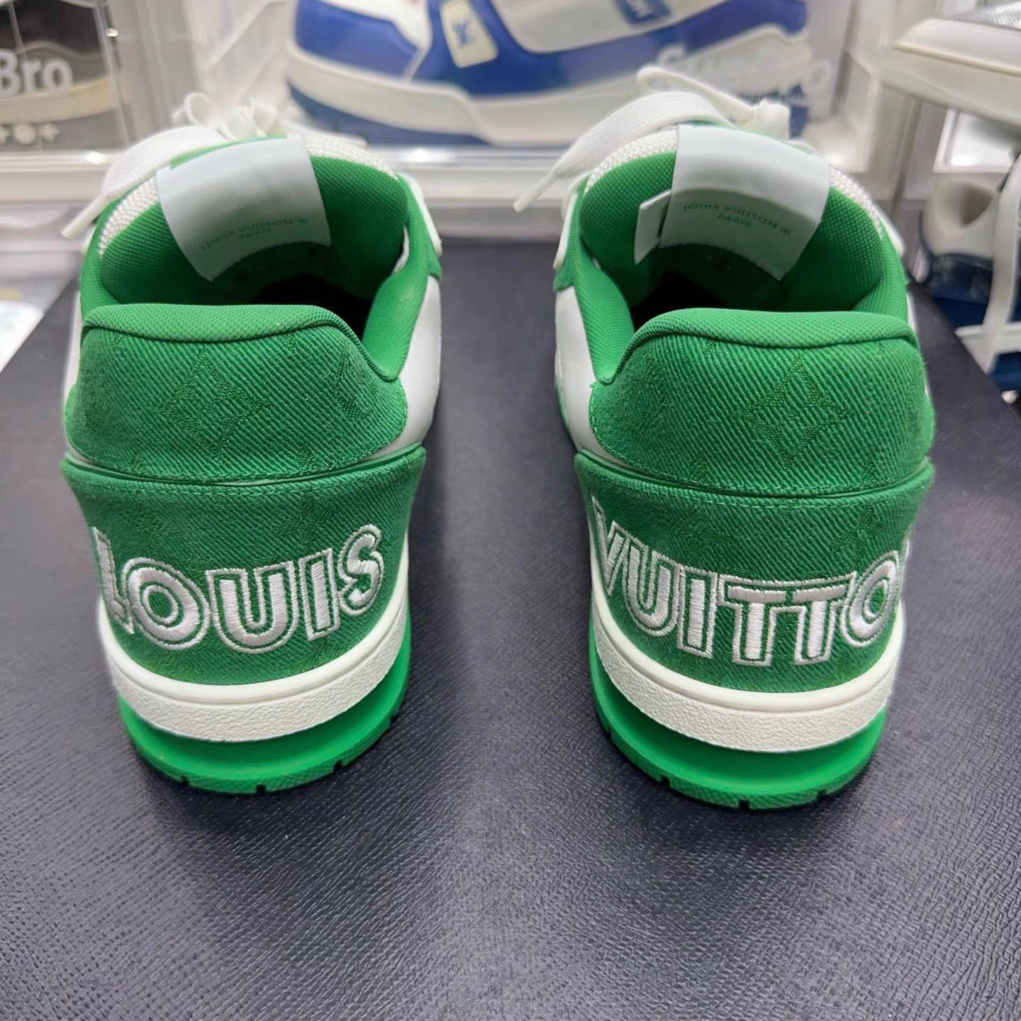 Louis Vuitton Green Low-Top Sneakers with Velcro Straps Size US 10 / EU 43 - 5 Thumbnail