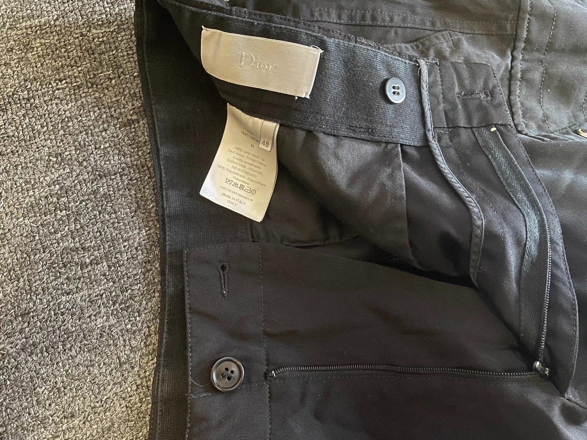 Dior Black Cargo Pants with Utility Pockets Size US 34 / EU 50 - 7 Thumbnail