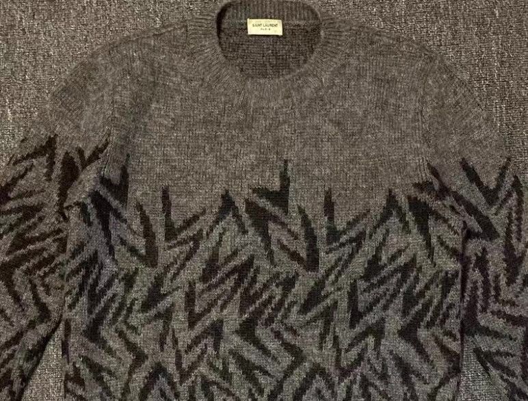 Saint Laurent Paris Multi Pattern Long Sleeve Sweater XS Size US XS / EU 42 / 0 - 2 Thumbnail