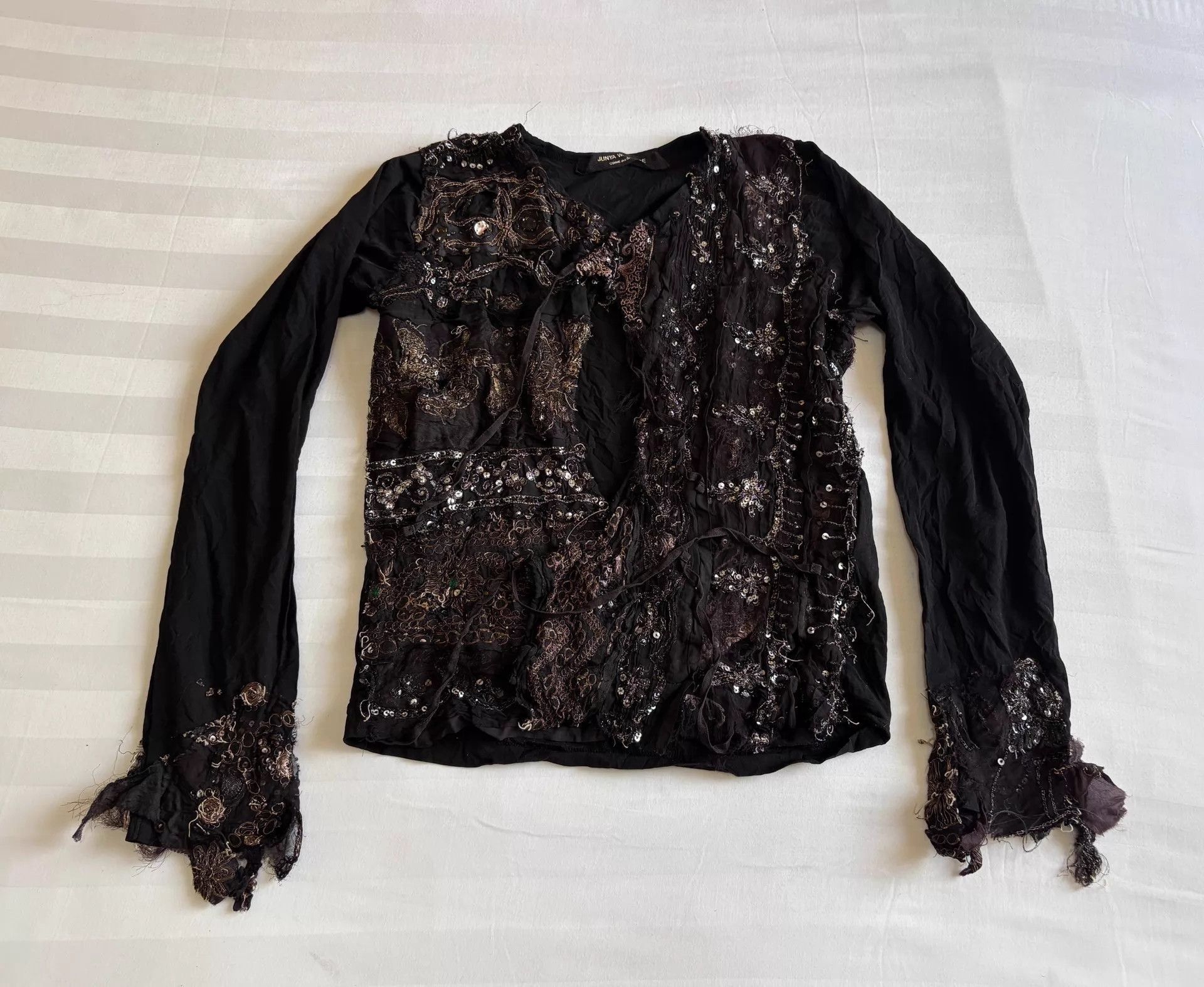 Junya Watanabe Black Embellished Long Sleeve Shirt Size US S / EU 44-46 / 1 - 5 Thumbnail