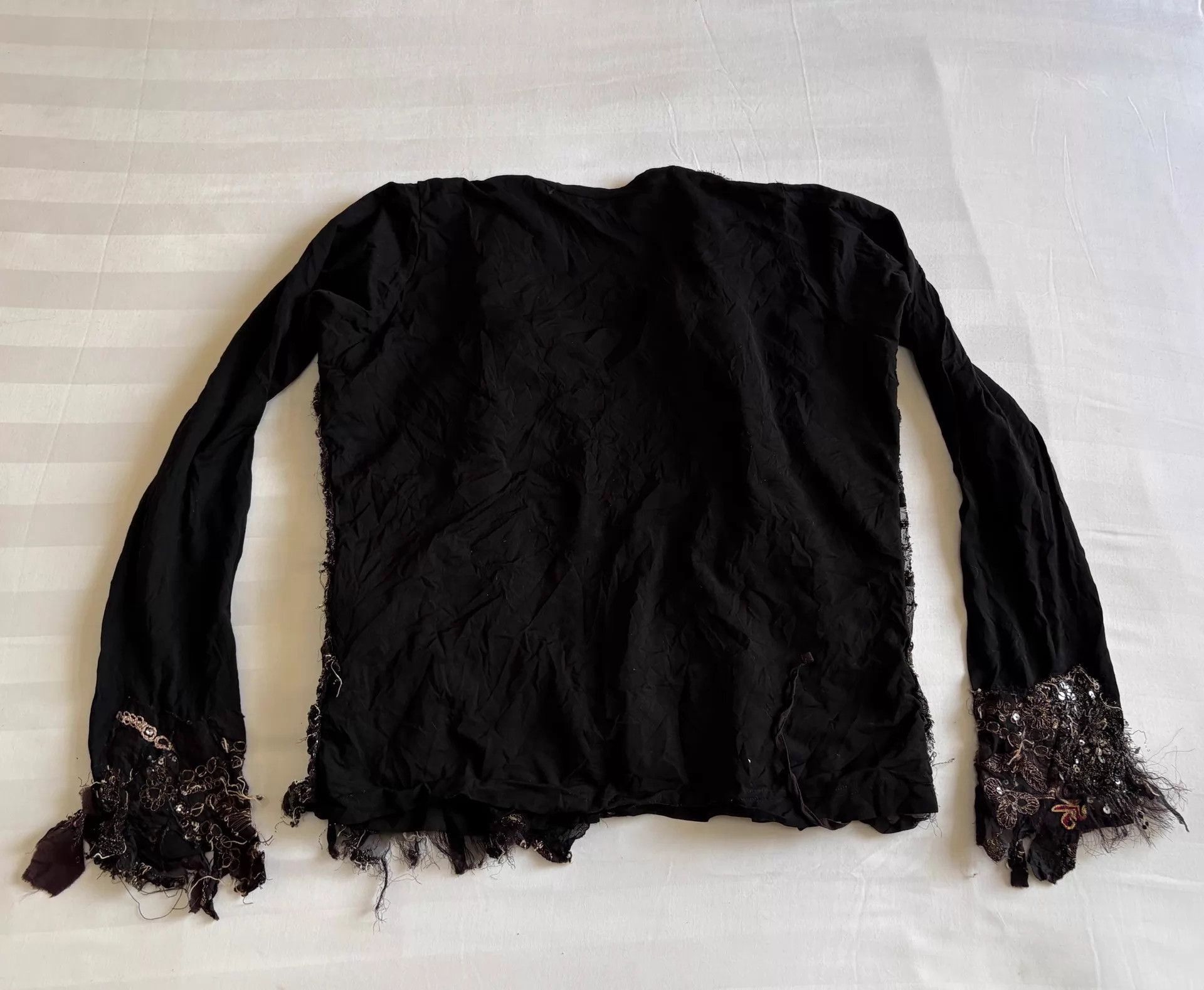 Junya Watanabe Black Embellished Long Sleeve Shirt Size US S / EU 44-46 / 1 - 8 Thumbnail