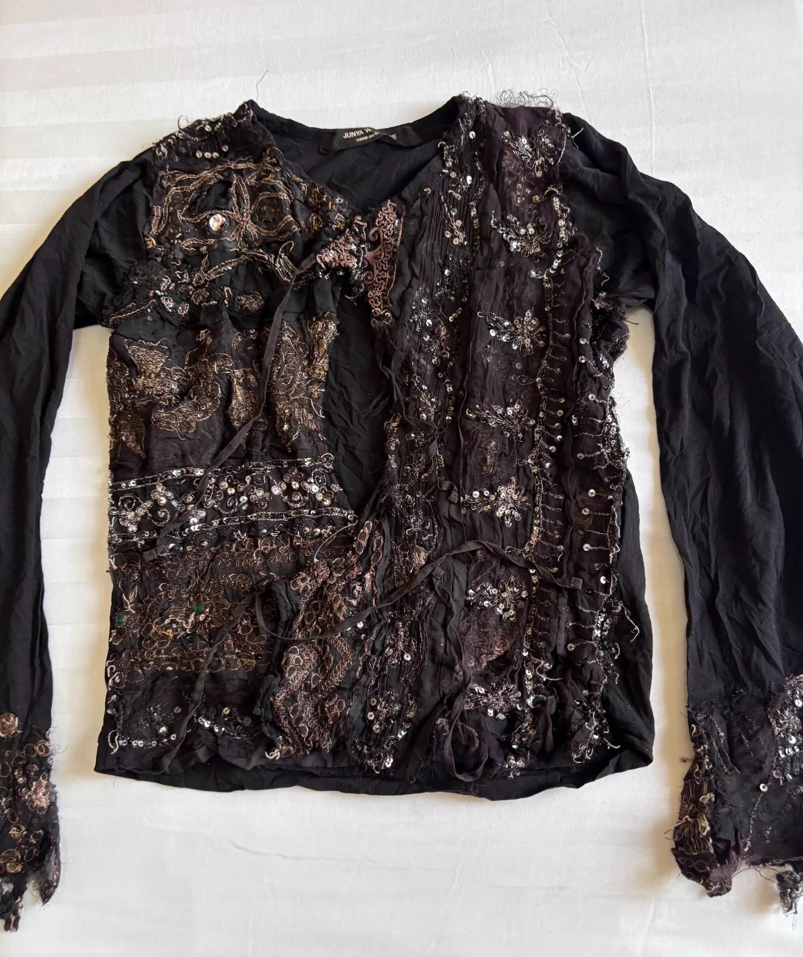 Junya Watanabe Black Embellished Long Sleeve Shirt Size US S / EU 44-46 / 1 - 2 Thumbnail