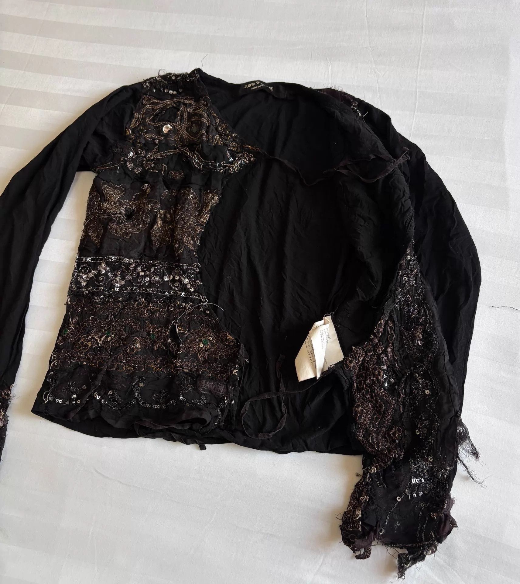 Junya Watanabe Black Embellished Long Sleeve Shirt Size US S / EU 44-46 / 1 - 4 Thumbnail