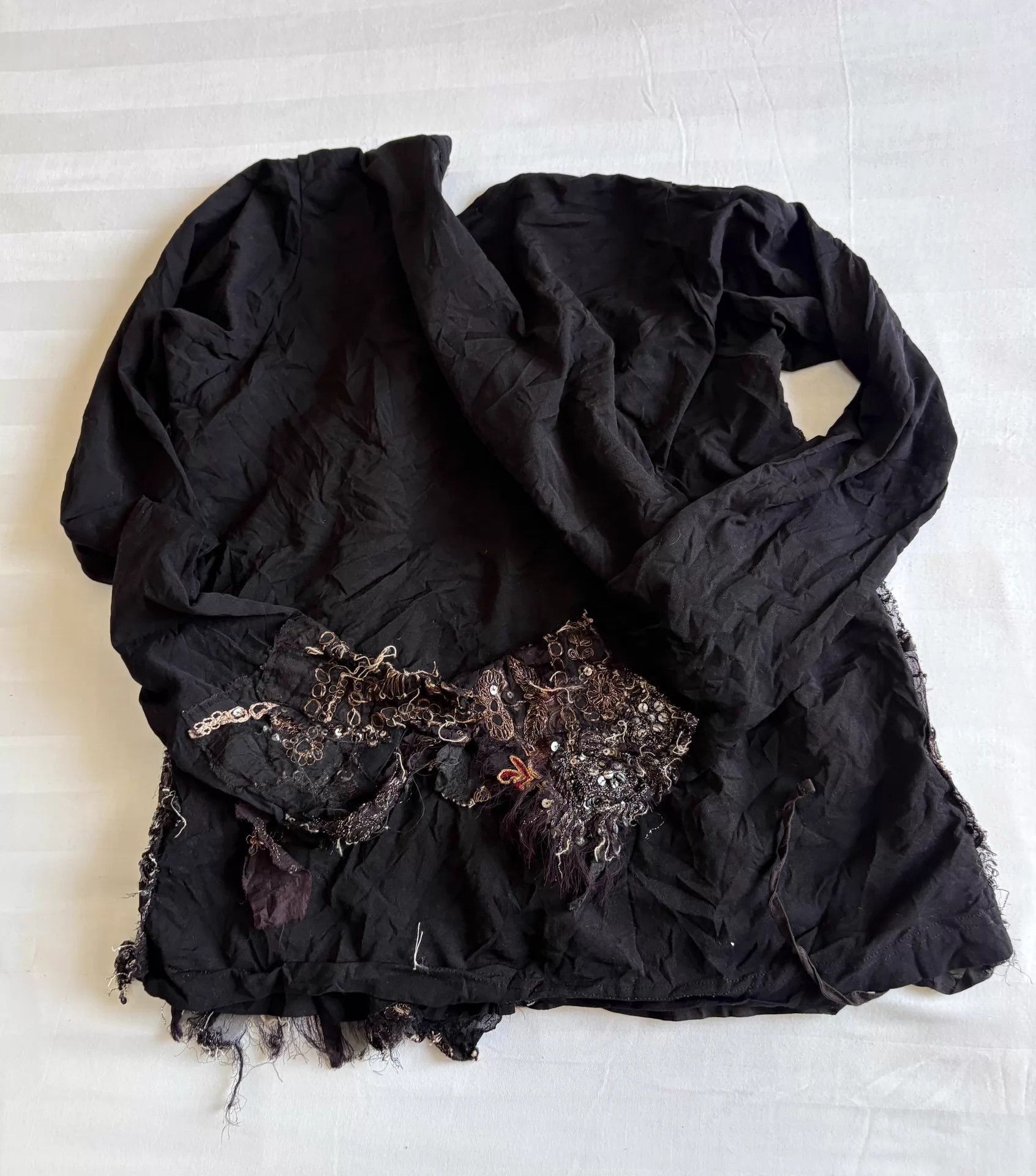 Junya Watanabe Black Embellished Long Sleeve Shirt Size US S / EU 44-46 / 1 - 9 Thumbnail