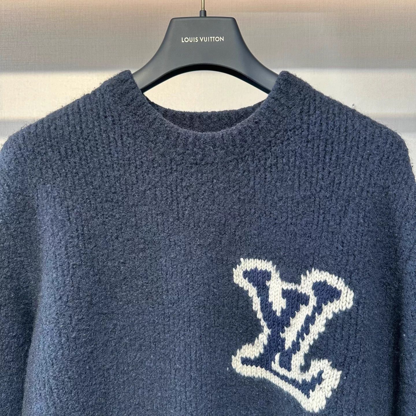 Louis Vuitton Blue XL Sweater with White Logo Size US XL / EU 56 / 4 - 2 Thumbnail