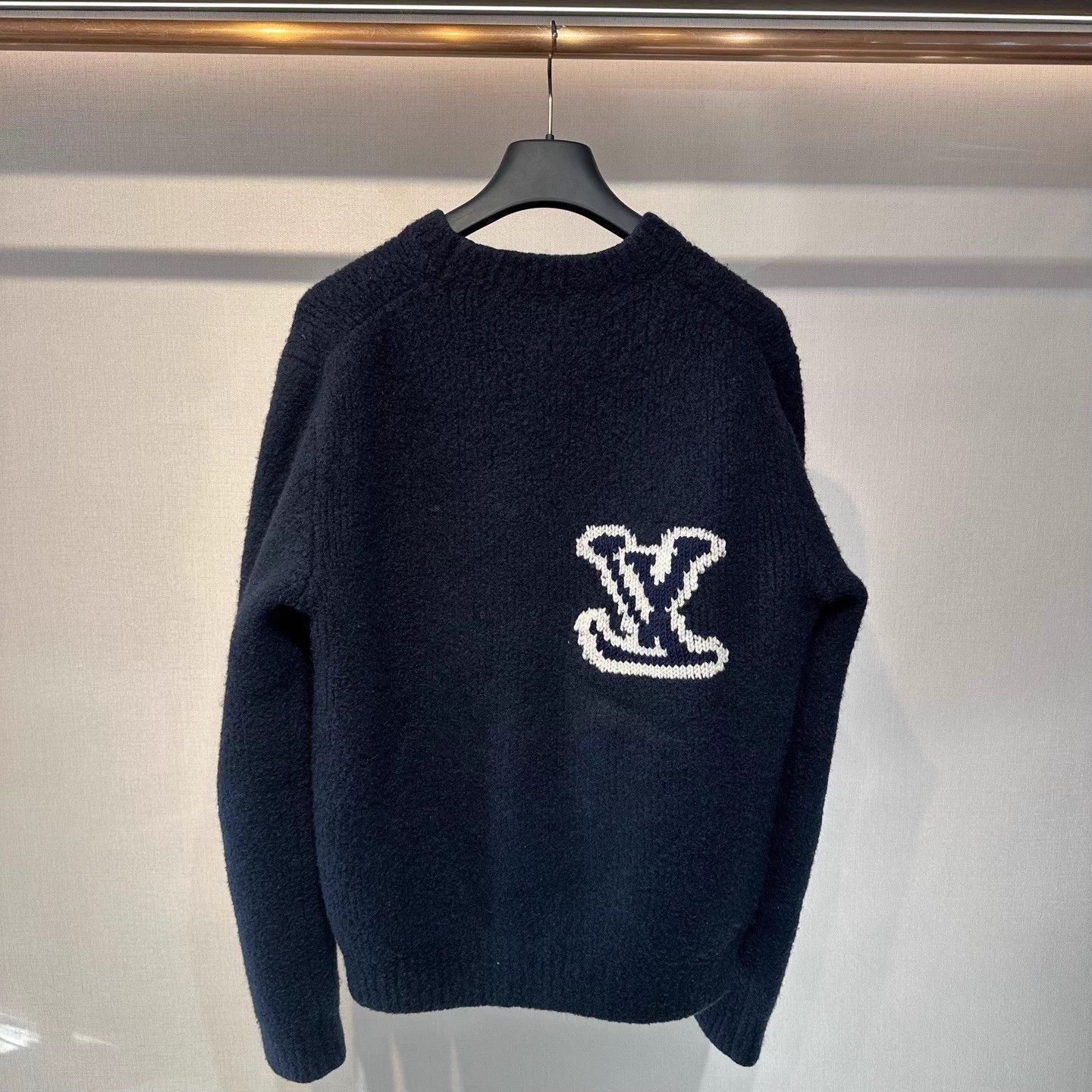 Louis Vuitton Blue XL Sweater with White Logo Size US XL / EU 56 / 4 - 5 Thumbnail