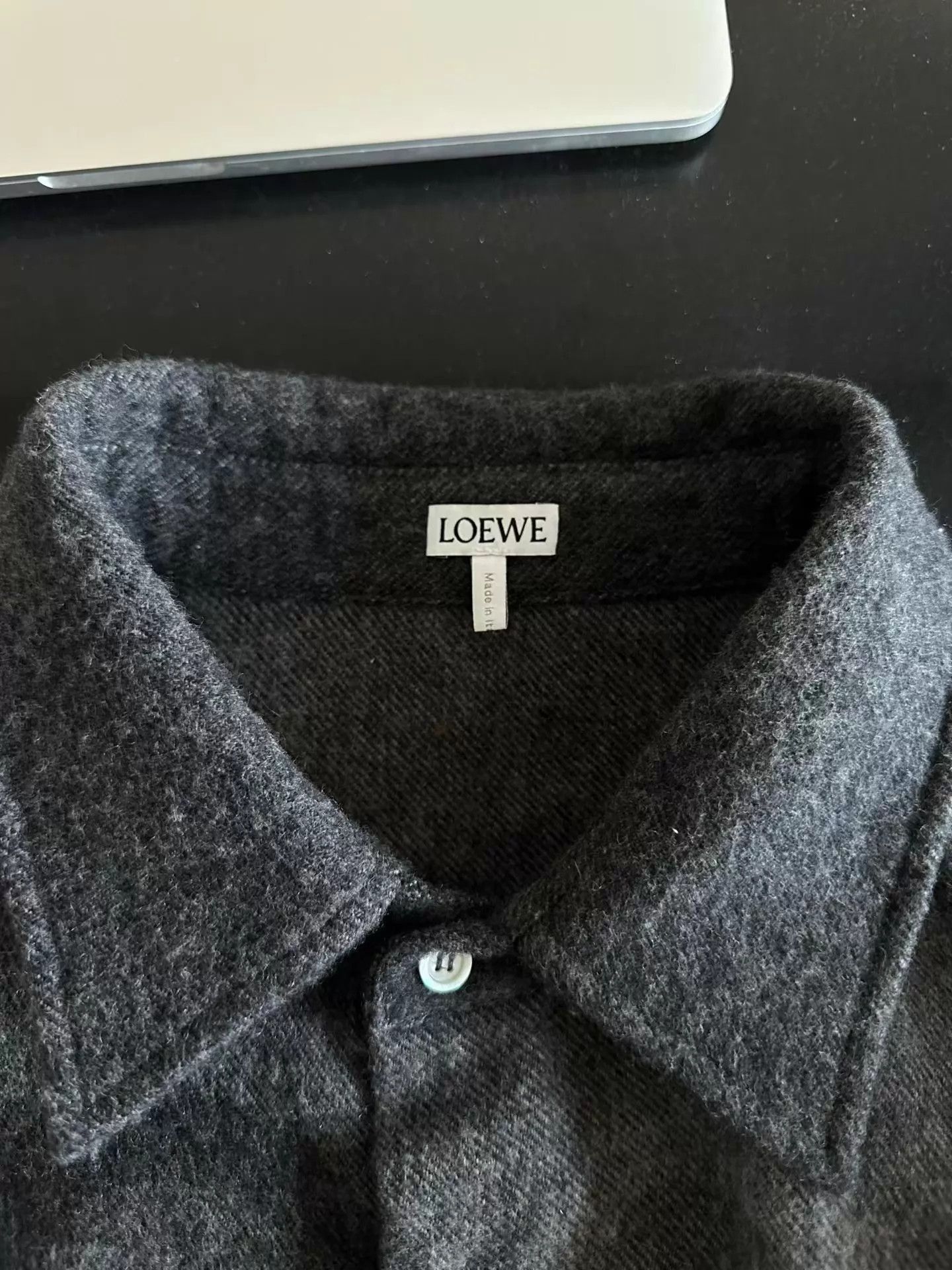Loewe Black Fringe-Hem Long Sleeve Button-Up Shirt Size US XXS / EU 40 - 2 Thumbnail