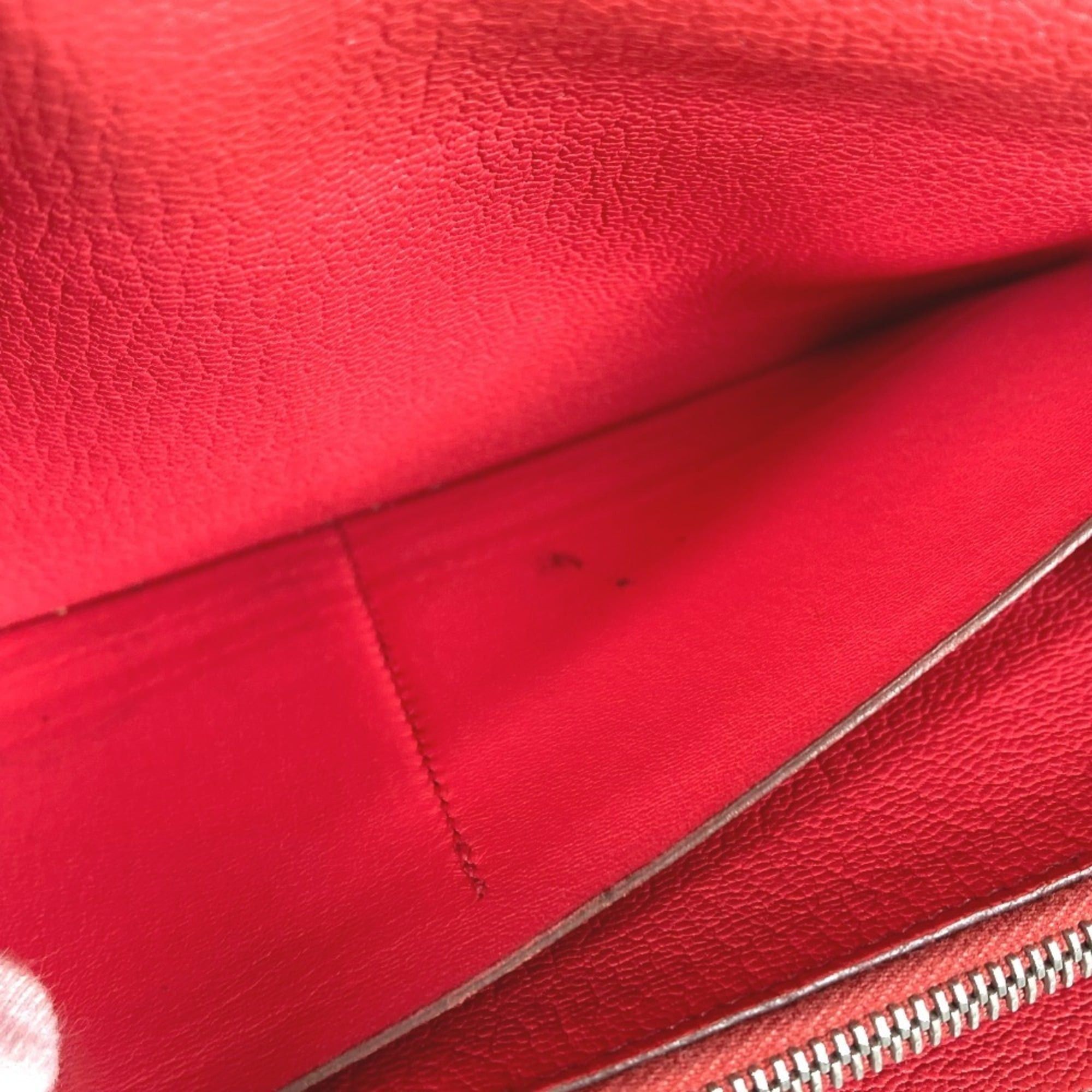 Hermes HERMES Kelly Wallet Long Wallet, Chevre Leather, Women's, Red Size ONE SIZE - 15 Thumbnail