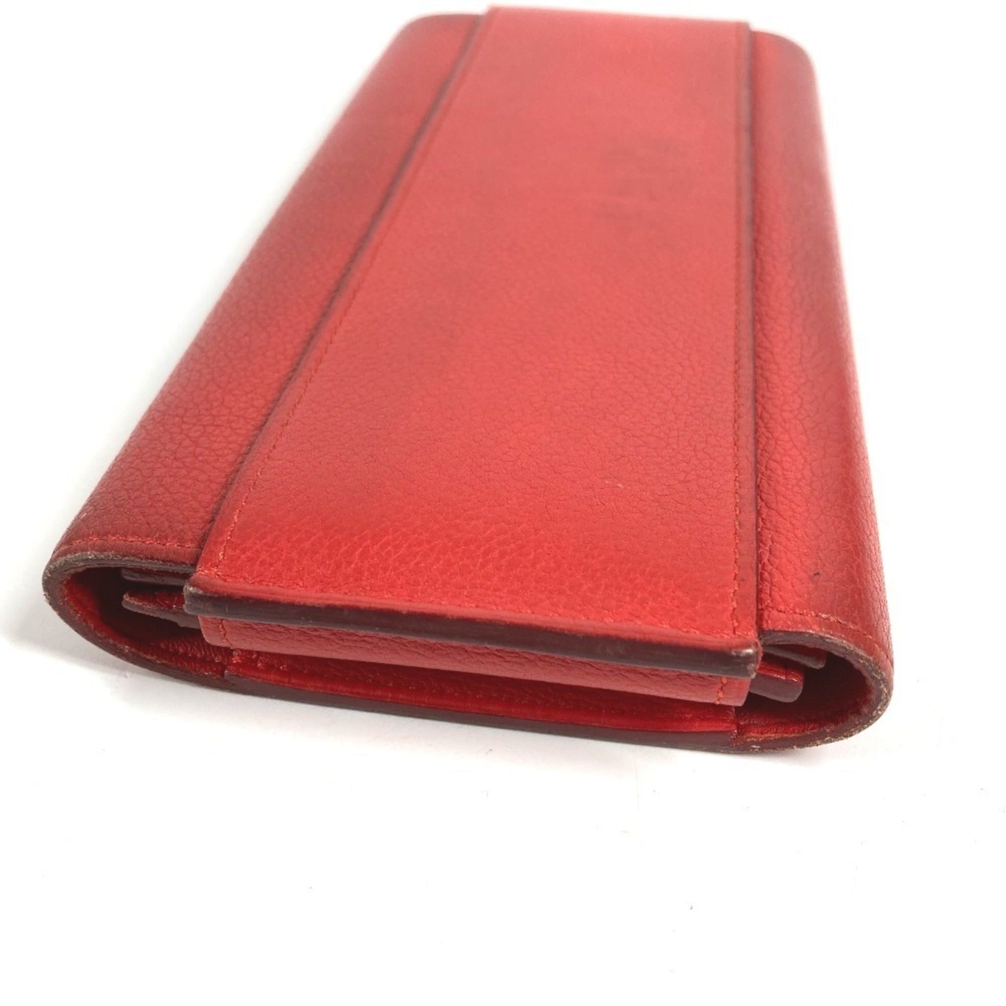 Hermes HERMES Passant Long Wallet - Leather with Coin Purse Women's Red Size ONE SIZE - 5 Thumbnail