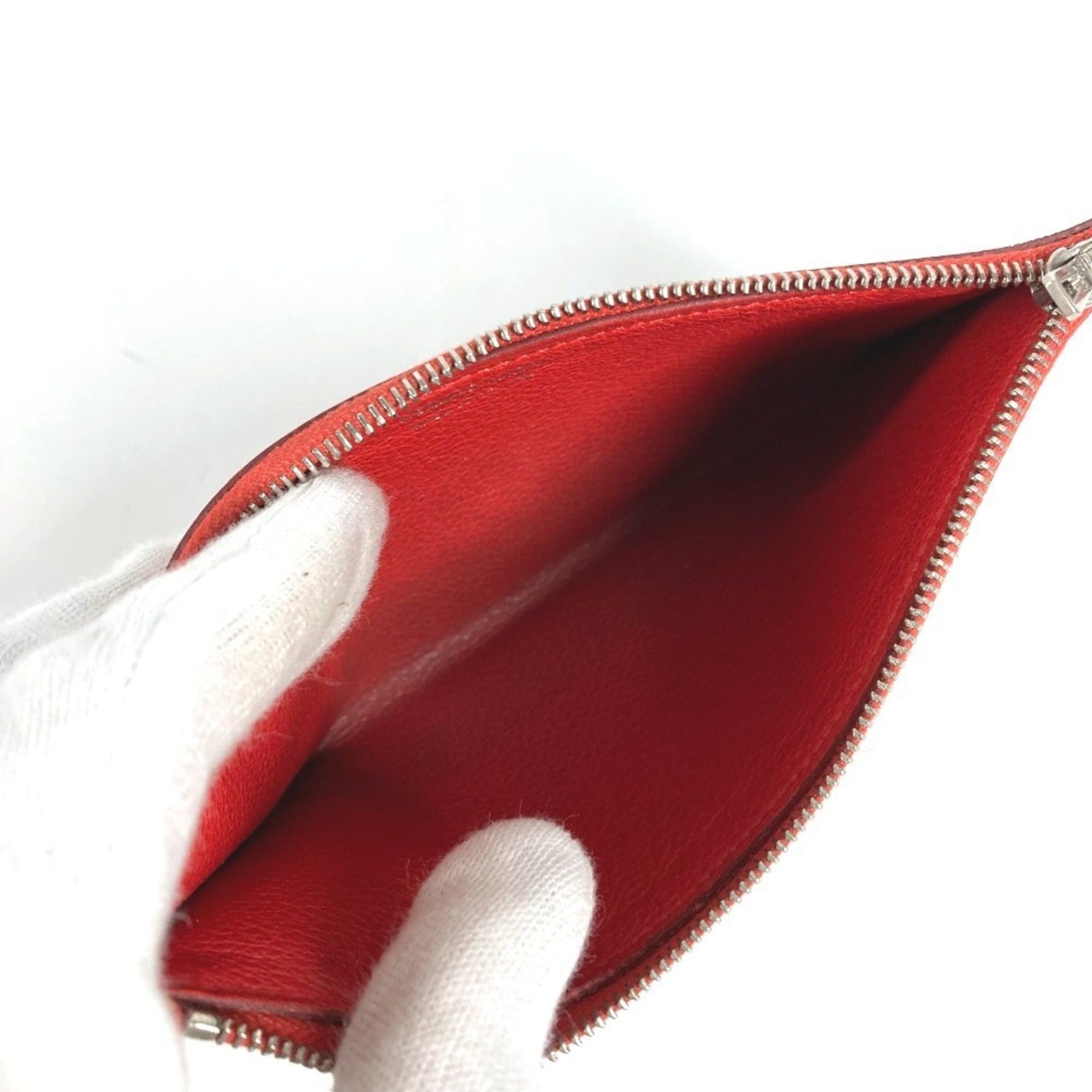 Hermes HERMES Passant Long Wallet - Leather with Coin Purse Women's Red Size ONE SIZE - 12 Thumbnail