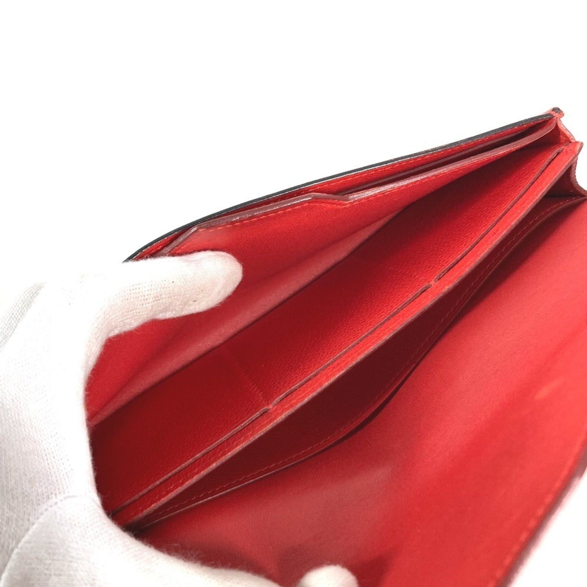 Hermes HERMES Passant Long Wallet - Leather with Coin Purse Women's Red Size ONE SIZE - 15 Thumbnail