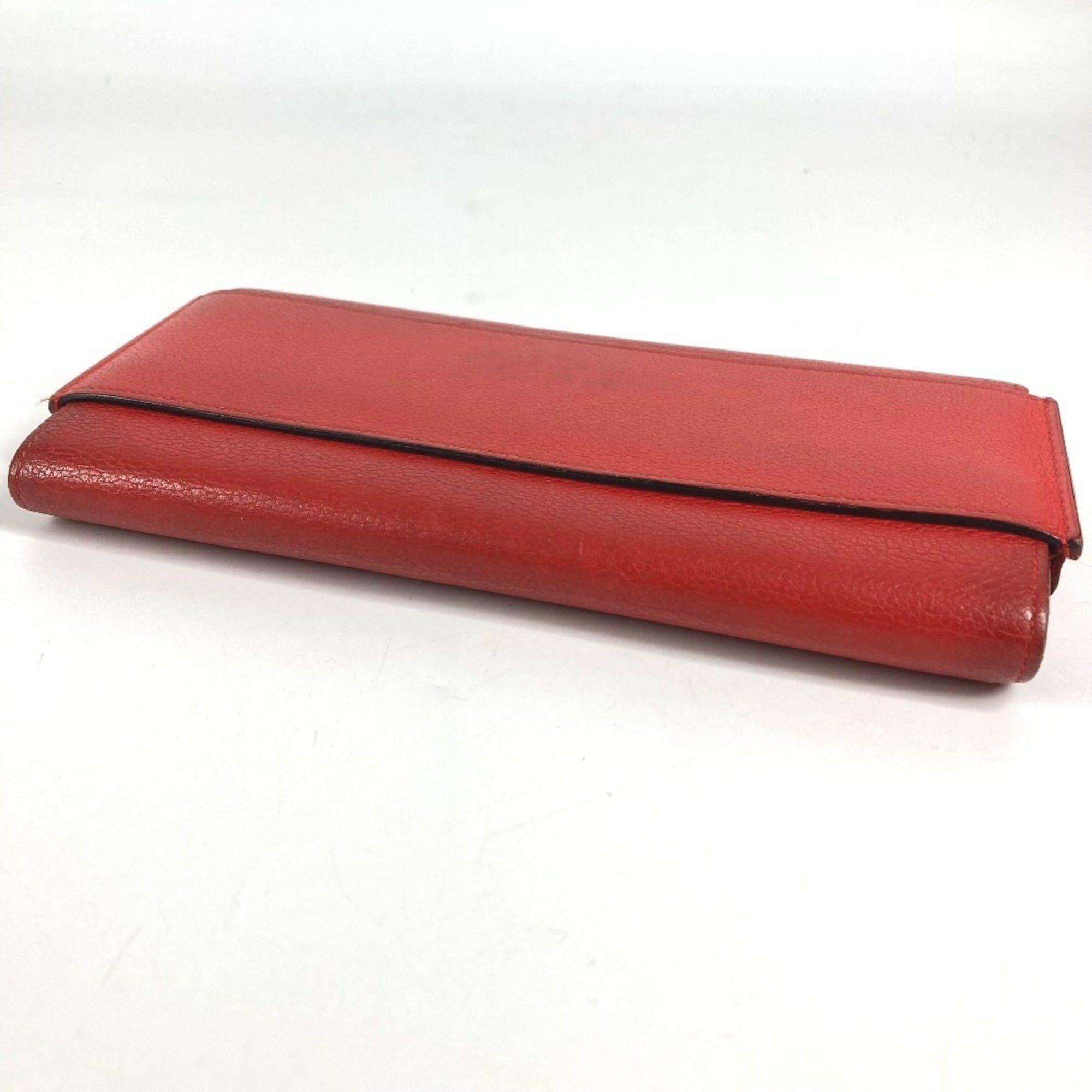 Hermes HERMES Passant Long Wallet - Leather with Coin Purse Women's Red Size ONE SIZE - 6 Thumbnail