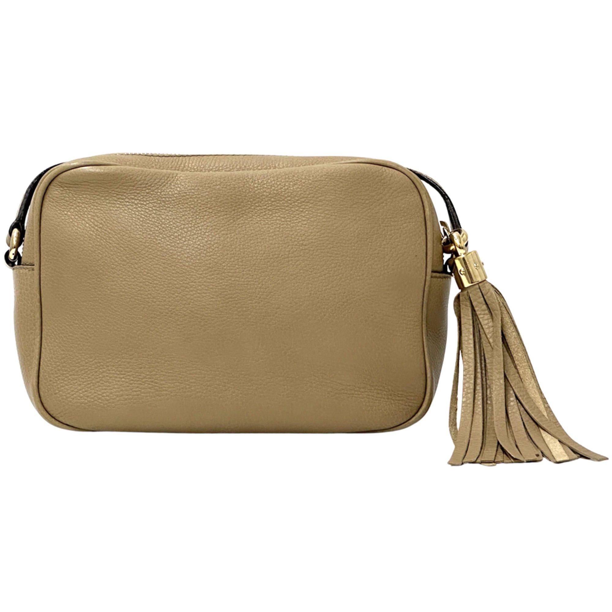 Gucci Gucci women's handbag, Interlocking G design, leather shoulder bag, Soho style, beige, 308364, with tassel, crossbody style. Size ONE SIZE - 2 Thumbnail