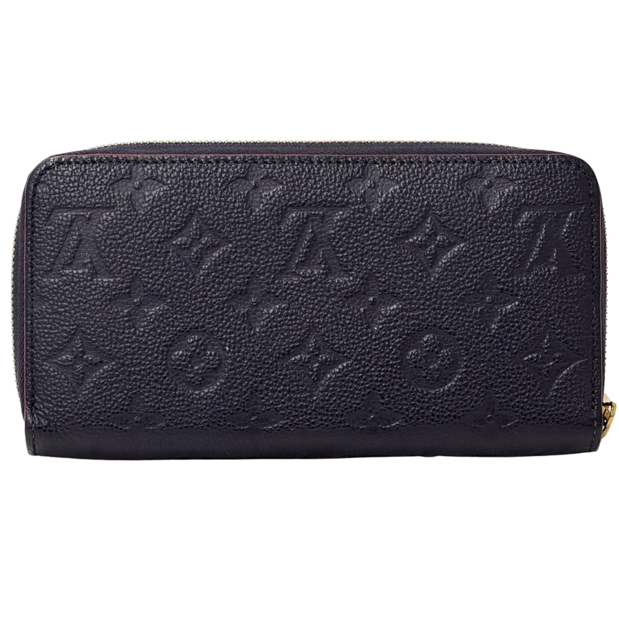 Louis Vuitton Louis Vuitton Monogram Empreinte Women's Long Wallet Zippy Marine Rouge M62121 Navy Red Round Zipper Size ONE SIZE - 2 Thumbnail
