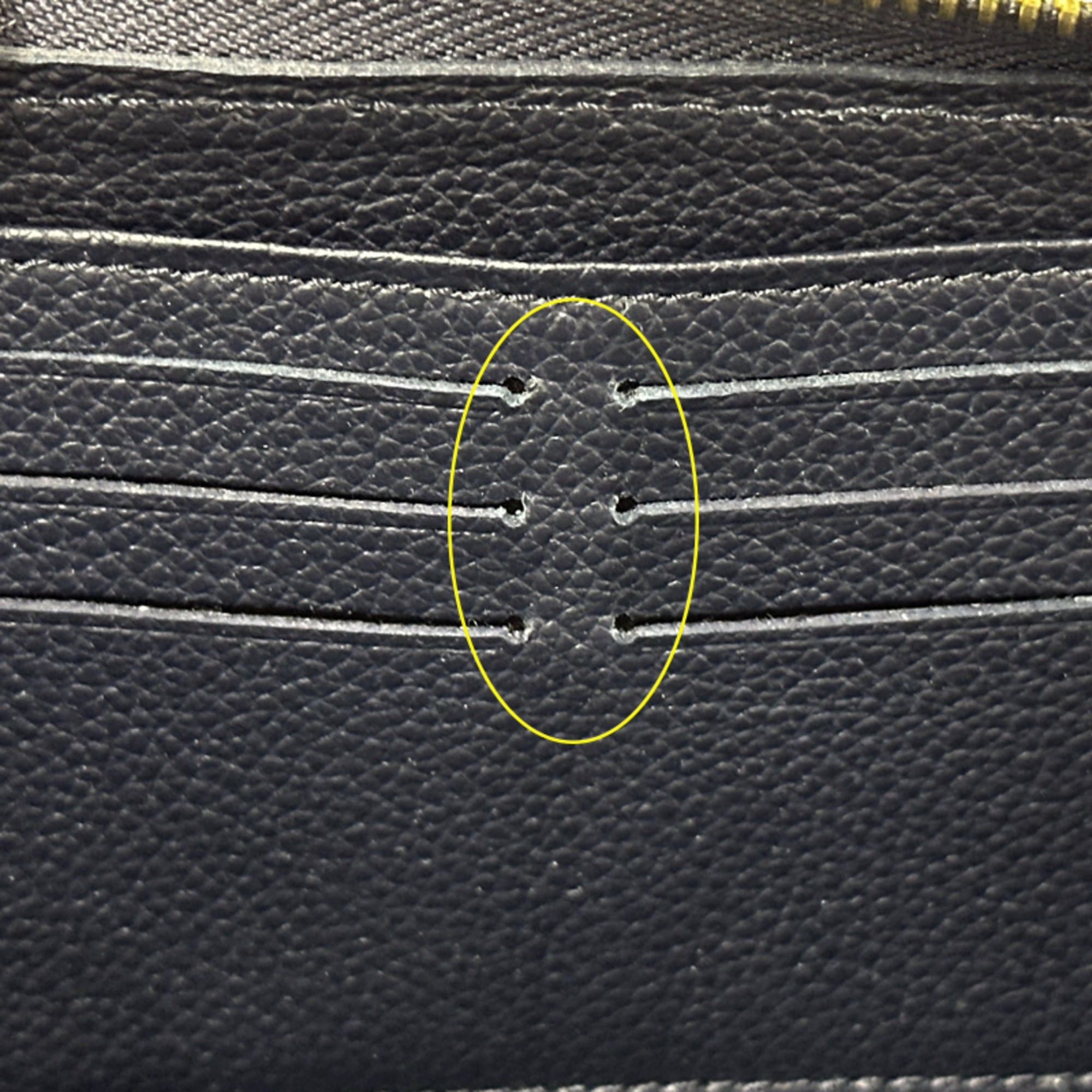 Louis Vuitton Louis Vuitton Monogram Empreinte Women's Long Wallet Zippy Marine Rouge M62121 Navy Red Round Zipper Size ONE SIZE - 8 Thumbnail