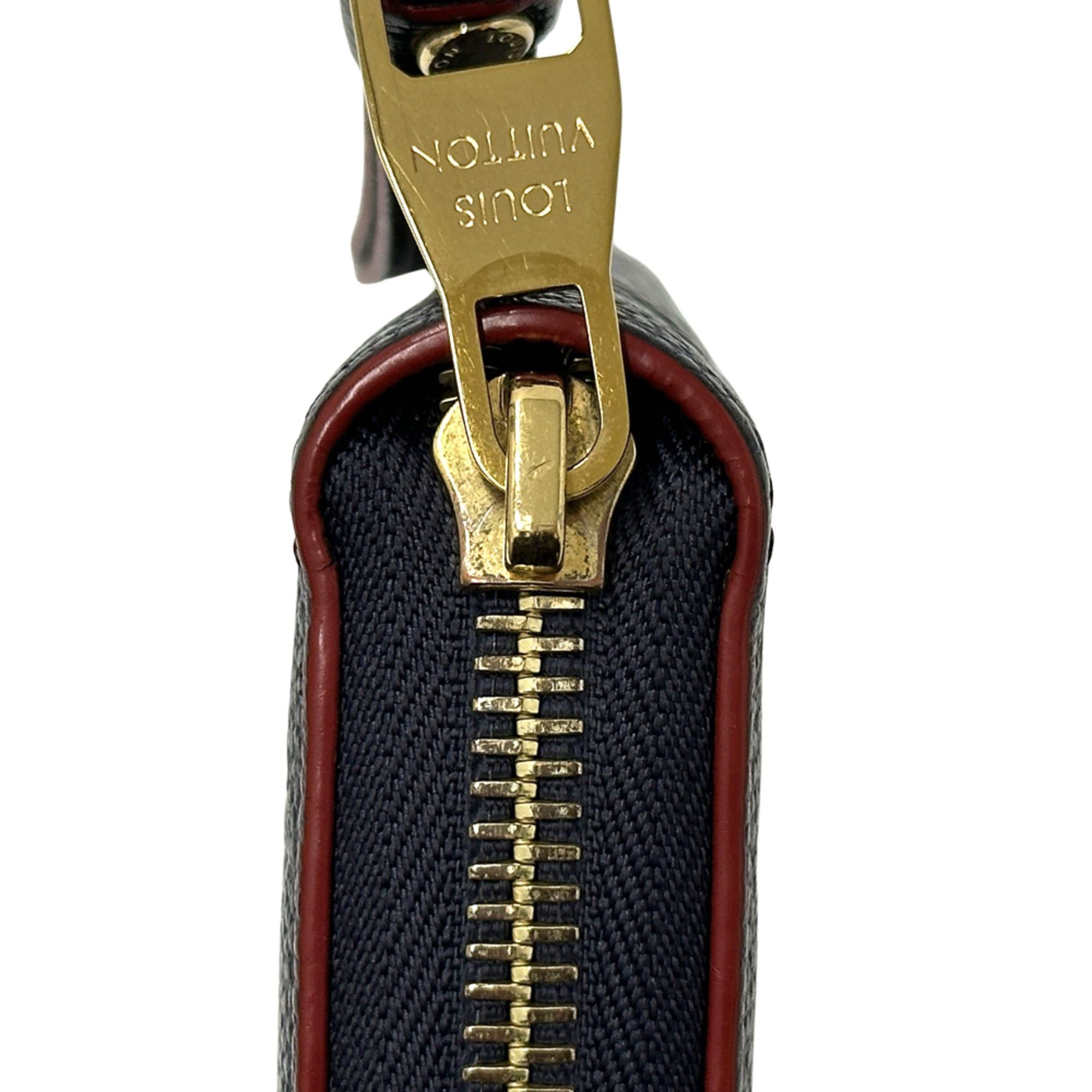 Louis Vuitton Louis Vuitton Monogram Empreinte Women's Long Wallet Zippy Marine Rouge M62121 Navy Red Round Zipper Size ONE SIZE - 11 Thumbnail