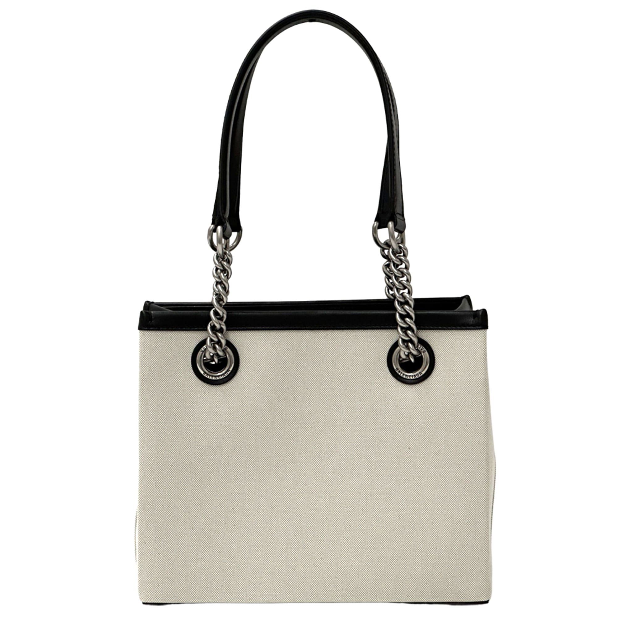 Balenciaga Balenciaga handbag for women and men, brand name tote bag, canvas, duty-free, chain natural black, shoulder handbag. Size ONE SIZE - 2 Thumbnail