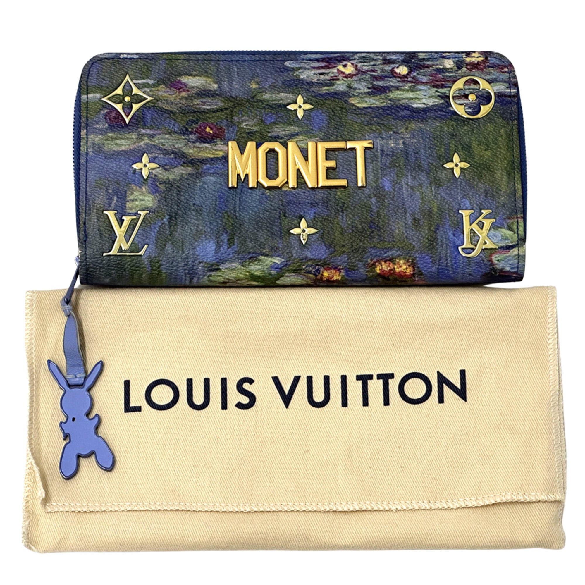Louis Vuitton Louis Vuitton Wallet Certi Women's Brand Long Zippy Blue M64631 Monet Water Lilies Masters Collection Size ONE SIZE - 7 Thumbnail