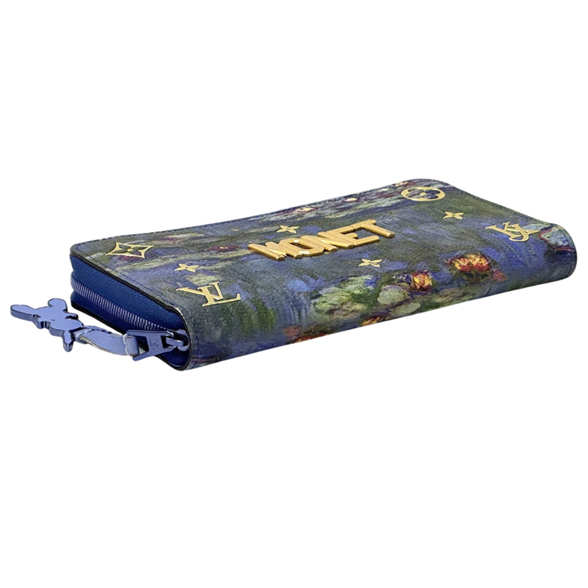 Louis Vuitton Louis Vuitton Wallet Certi Women's Brand Long Zippy Blue M64631 Monet Water Lilies Masters Collection Size ONE SIZE - 3 Thumbnail