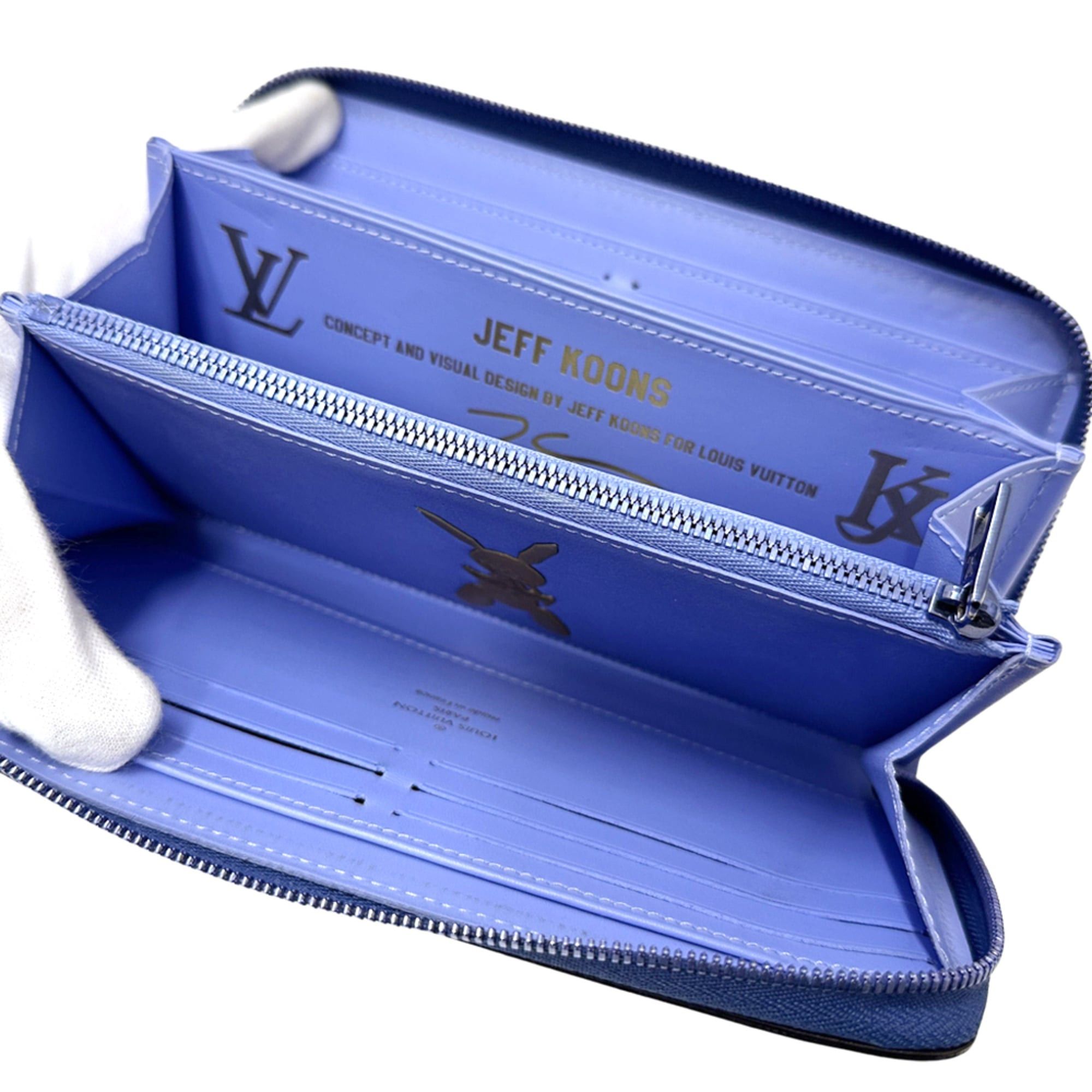 Louis Vuitton Louis Vuitton Wallet Certi Women's Brand Long Zippy Blue M64631 Monet Water Lilies Masters Collection Size ONE SIZE - 5 Thumbnail