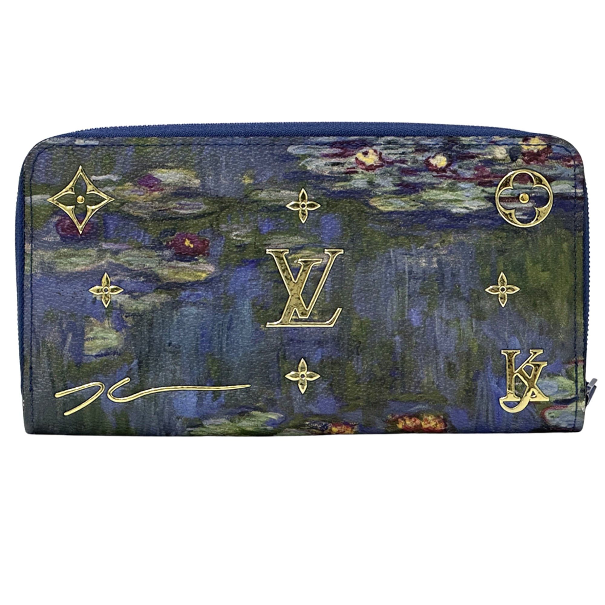Louis Vuitton Louis Vuitton Wallet Certi Women's Brand Long Zippy Blue M64631 Monet Water Lilies Masters Collection Size ONE SIZE - 2 Thumbnail