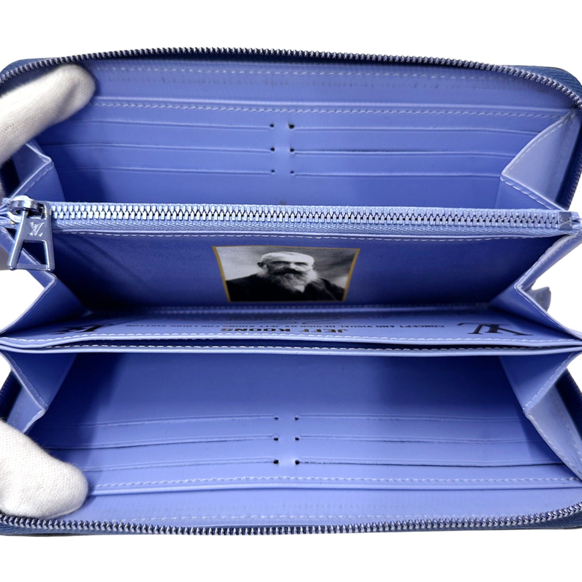 Louis Vuitton Louis Vuitton Wallet Certi Women's Brand Long Zippy Blue M64631 Monet Water Lilies Masters Collection Size ONE SIZE - 4 Thumbnail