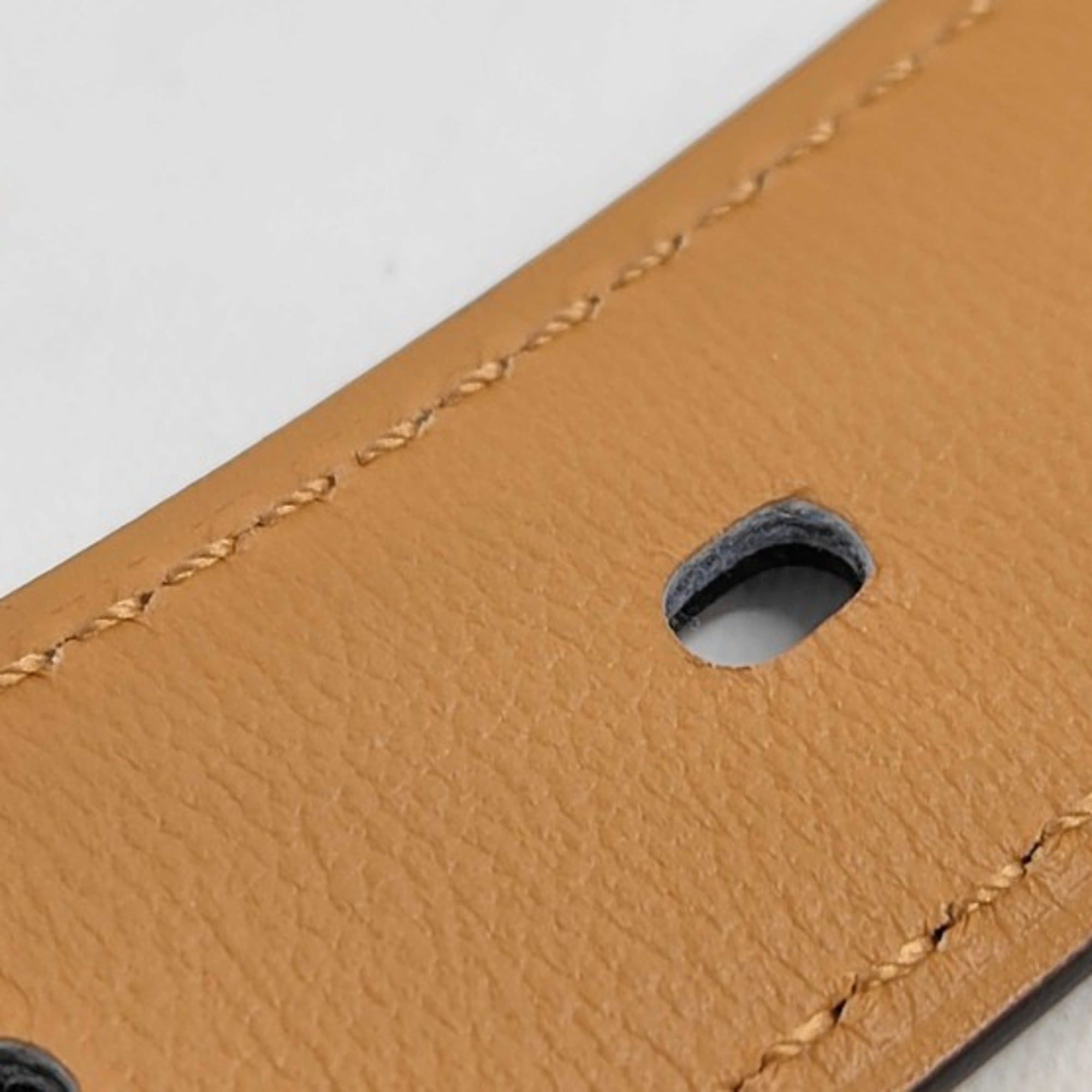 Hermes HERMES Andy 26 Belt, Blue Indigo Gold Leather, Men's & Women's Size ONE SIZE - 5 Thumbnail