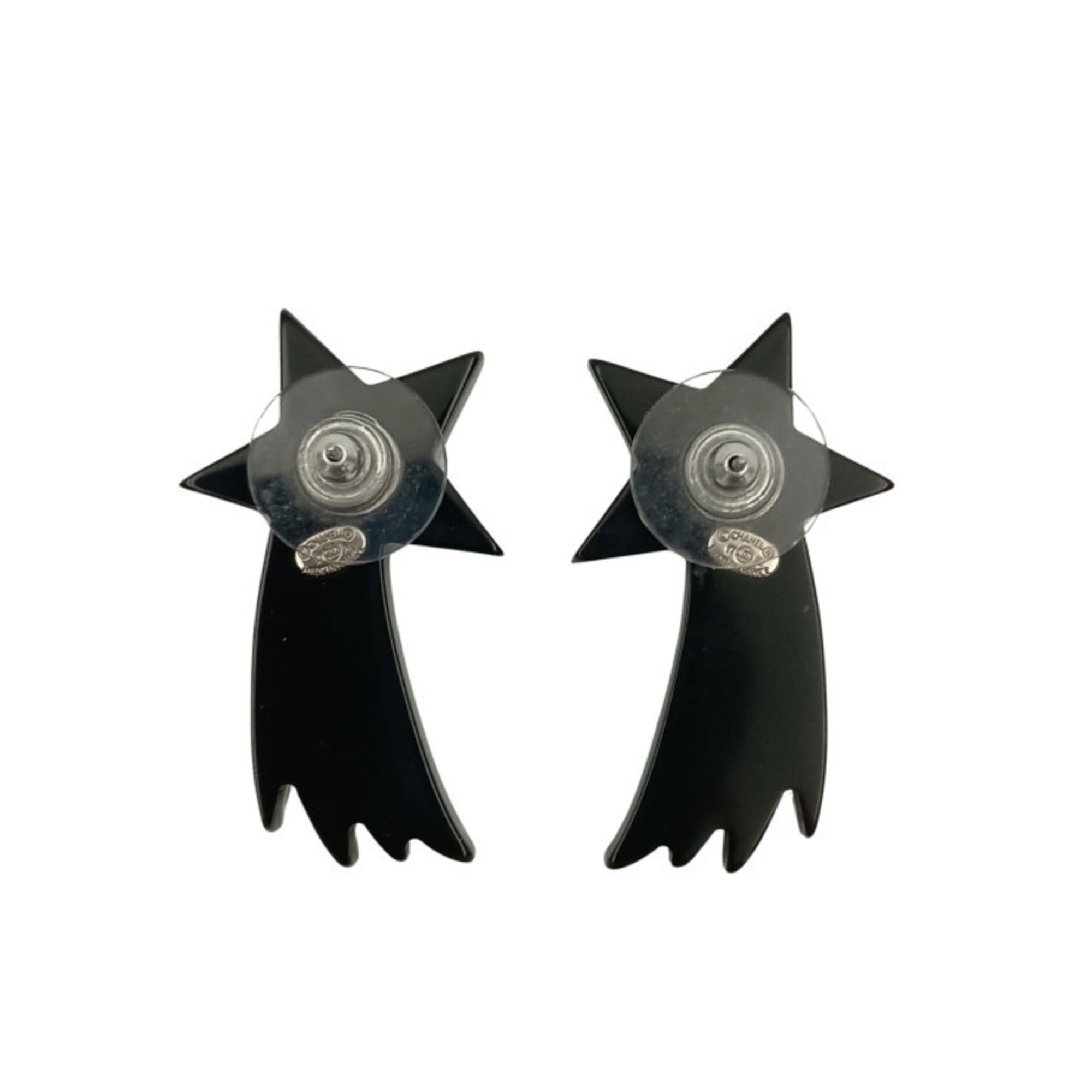 Chanel CHANEL earrings, Coco Mark, shooting star design, purple, silver, resin, metal, women's, glitter, Size ONE SIZE - 2 Thumbnail