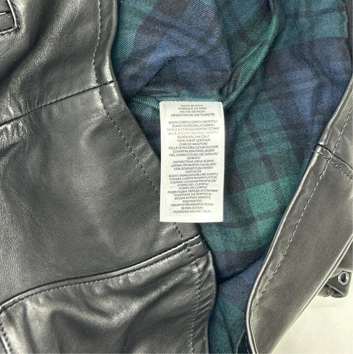 Polo Ralph Lauren Polo Ralph Lauren Men's Black Leather Moto Jacket Size US M / EU 48-50 / 2 - 3 Thumbnail