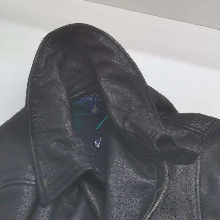 Polo Ralph Lauren Polo Ralph Lauren Men's Black Leather Jacket Size US XS / EU 42 / 0 - 5 Thumbnail