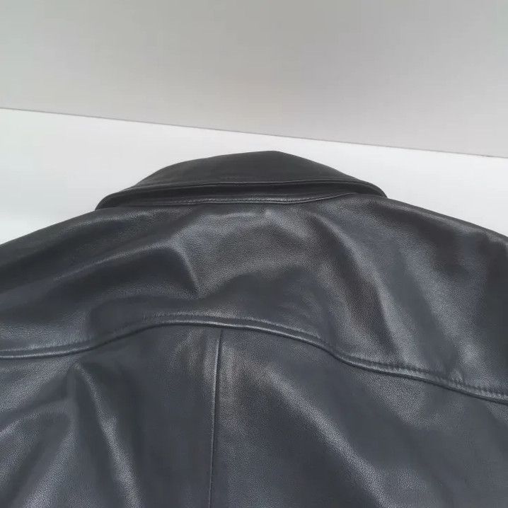 Polo Ralph Lauren Polo Ralph Lauren Men's Black Leather Jacket Size US XL / EU 56 / 4 - 4 Thumbnail