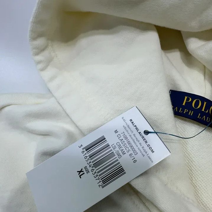 Polo Ralph Lauren Ralph Lauren Men's Beige Solid Hooded Sweatshirt Size US XL / EU 56 / 4 - 6 Thumbnail