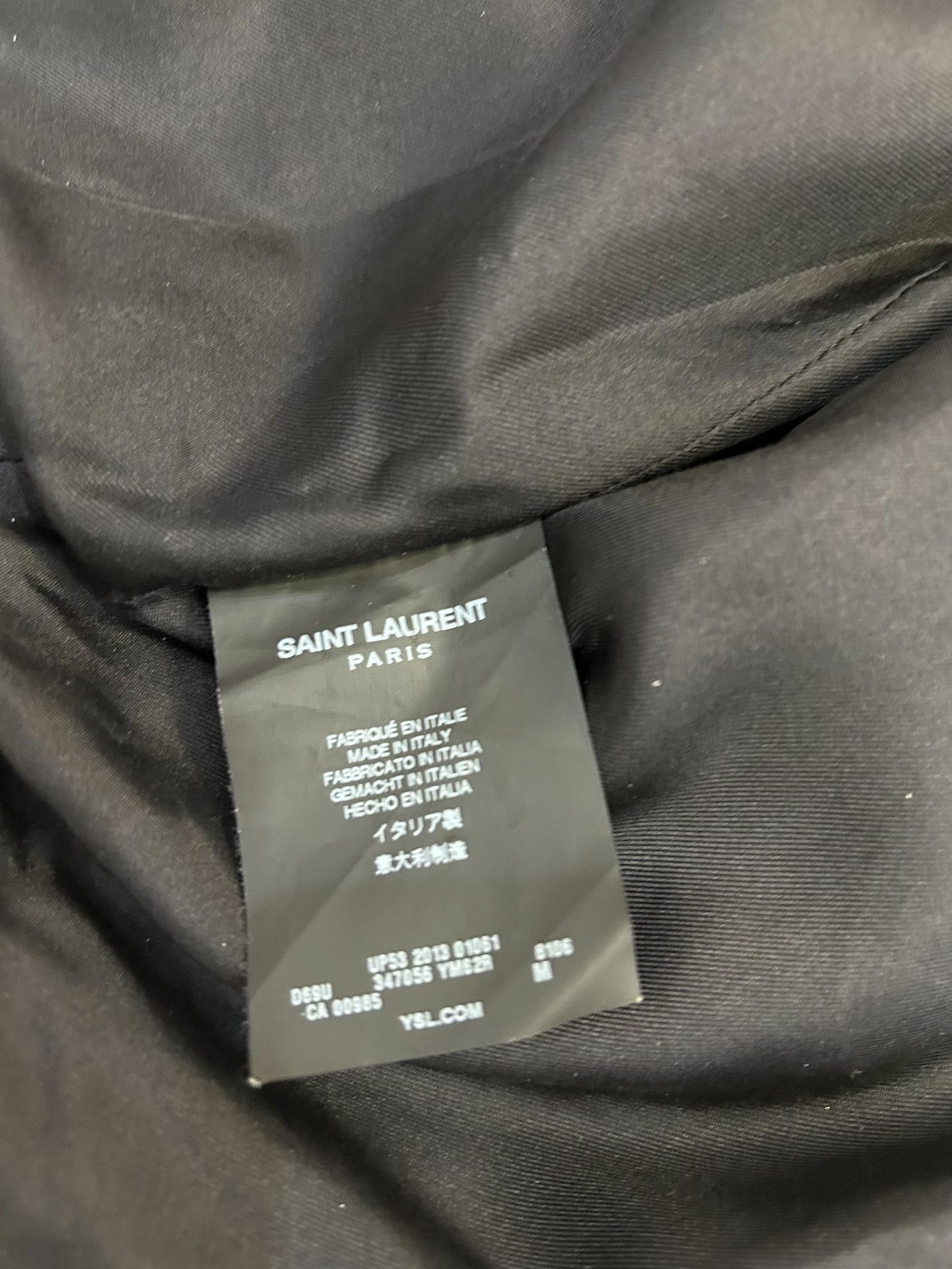 Saint Laurent Paris Saint Laurent Silver Leather Baseball Jacket Size US M / EU 48-50 / 2 - 3 Thumbnail