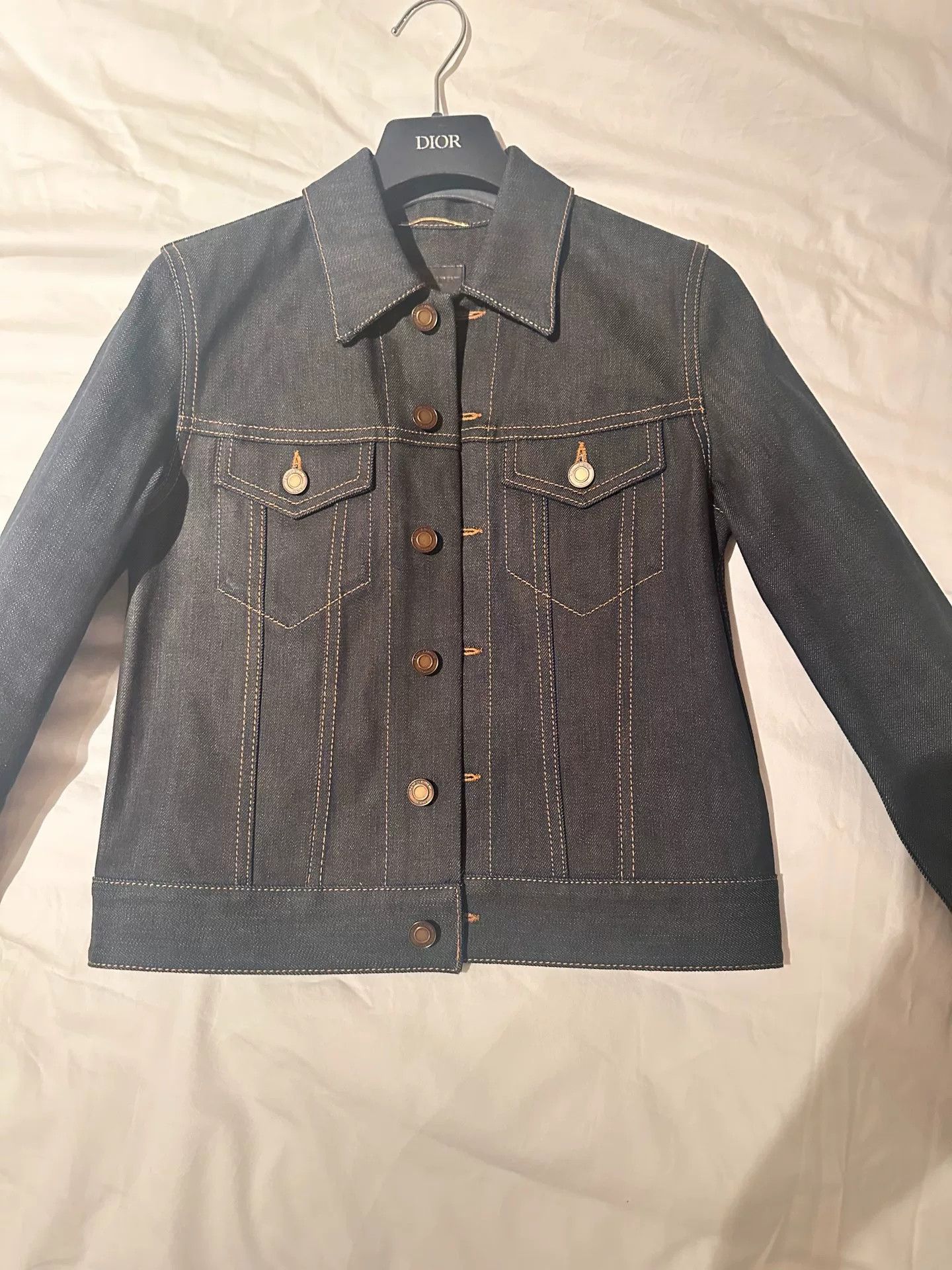 Saint Laurent Paris Saint Laurent Dark Blue Denim Jacket Size XS / US 0-2 / IT 36-38 - 3 Thumbnail