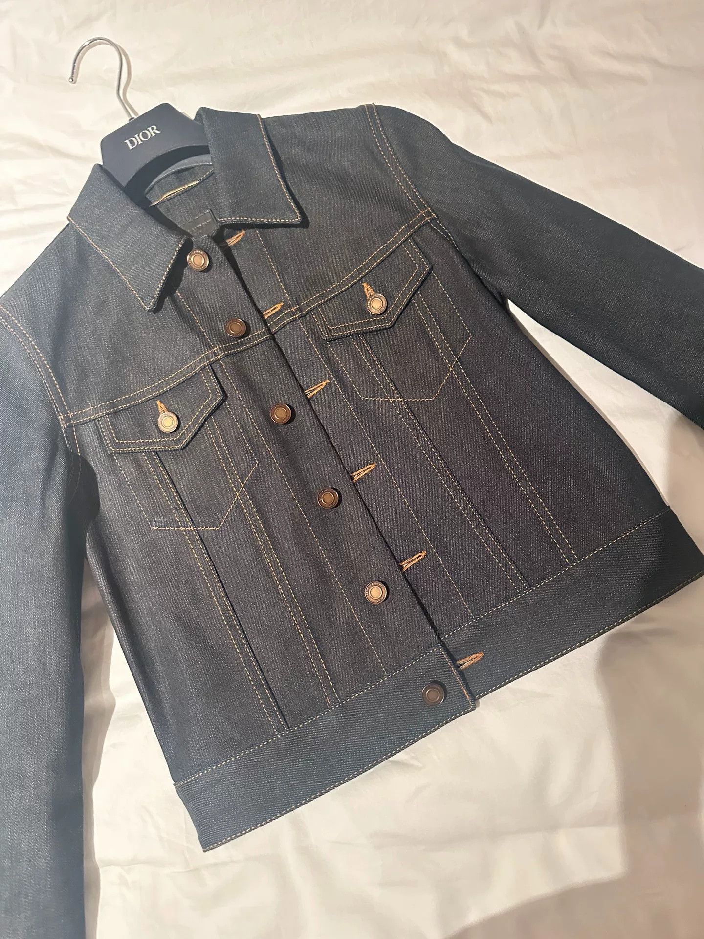 Saint Laurent Paris Saint Laurent Dark Blue Denim Jacket Size XS / US 0-2 / IT 36-38 - 8 Thumbnail