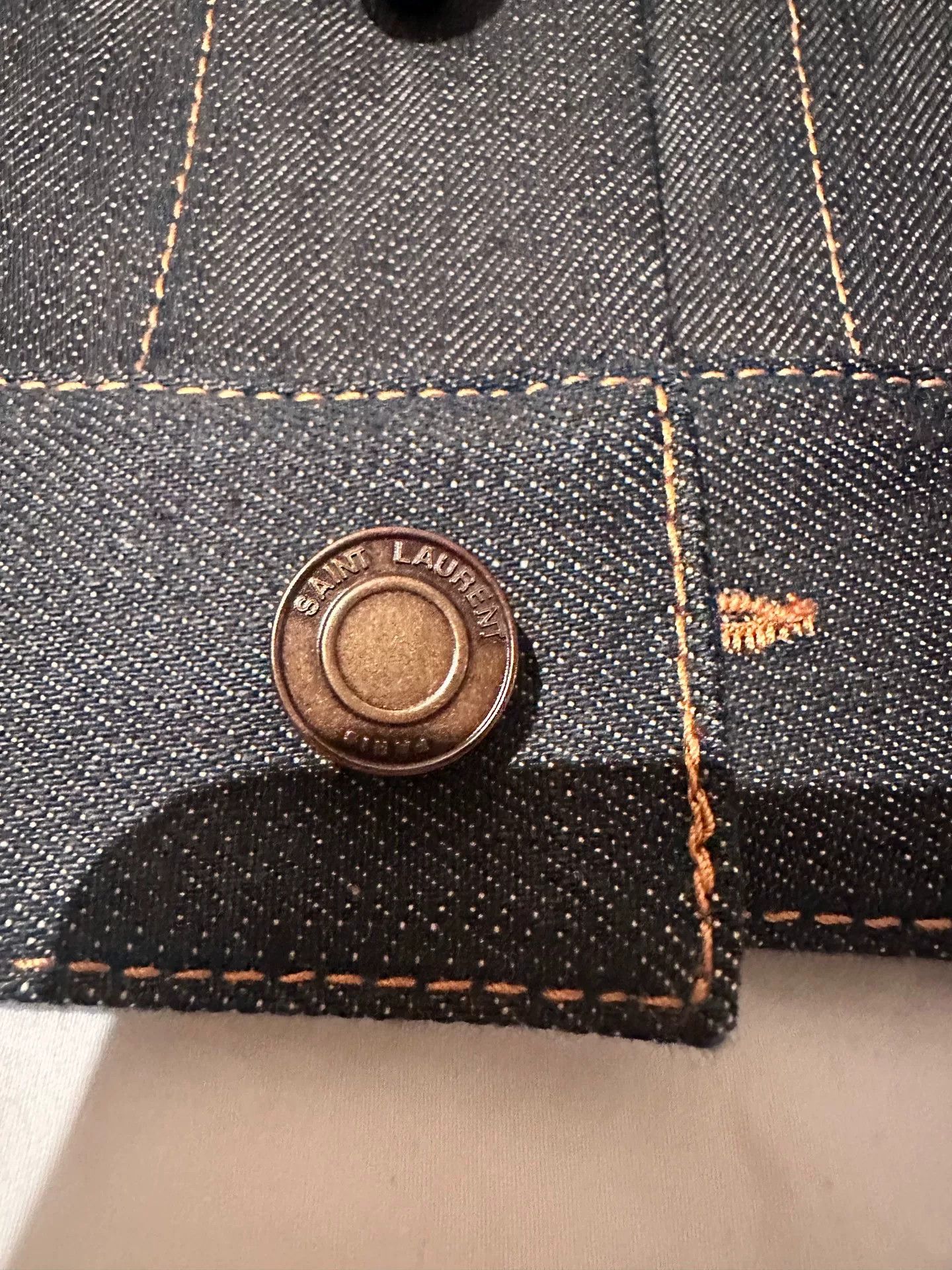 Saint Laurent Paris Saint Laurent Dark Blue Denim Jacket Size XS / US 0-2 / IT 36-38 - 2 Thumbnail