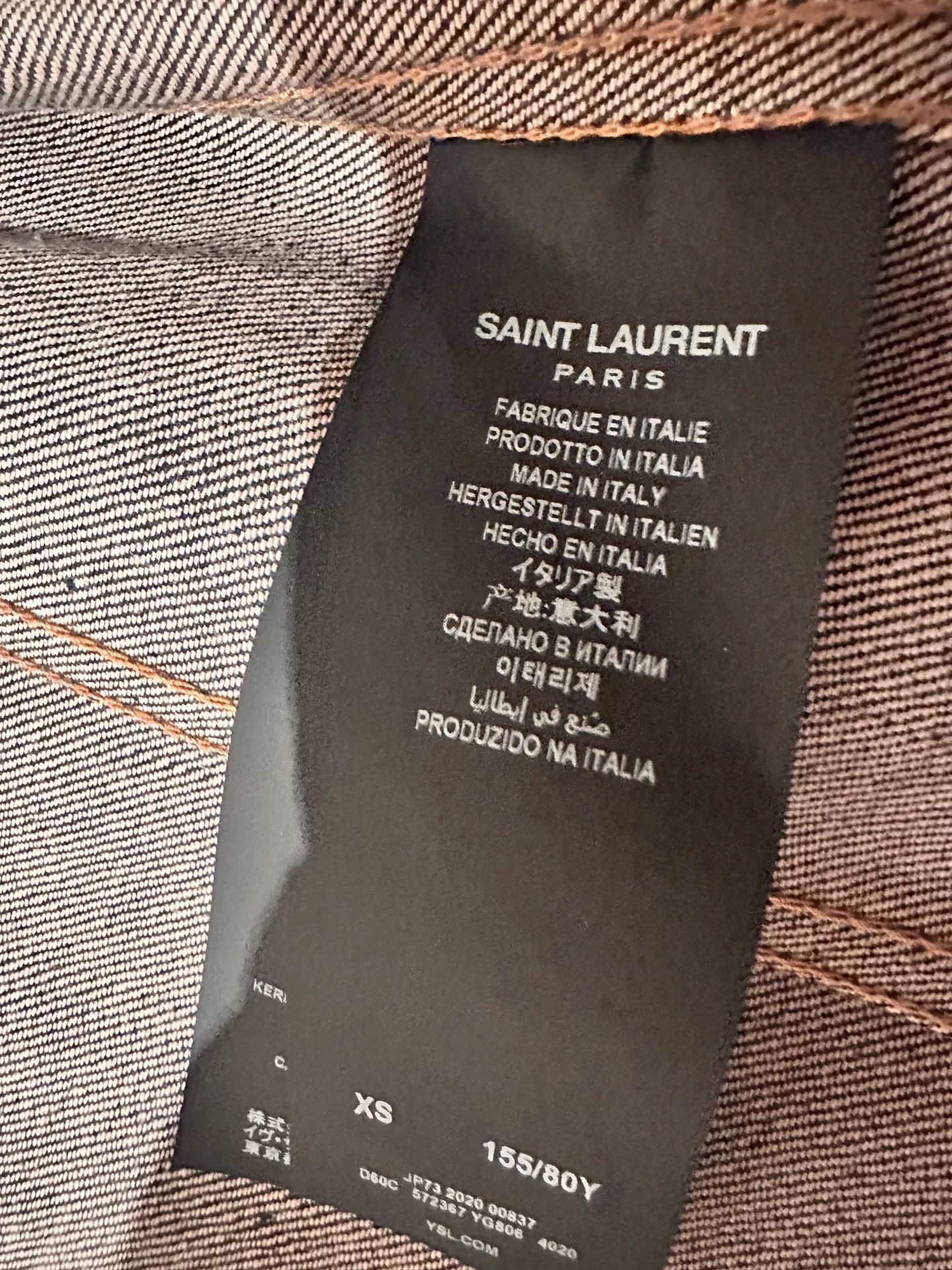 Saint Laurent Paris Saint Laurent Dark Blue Denim Jacket Size XS / US 0-2 / IT 36-38 - 5 Thumbnail