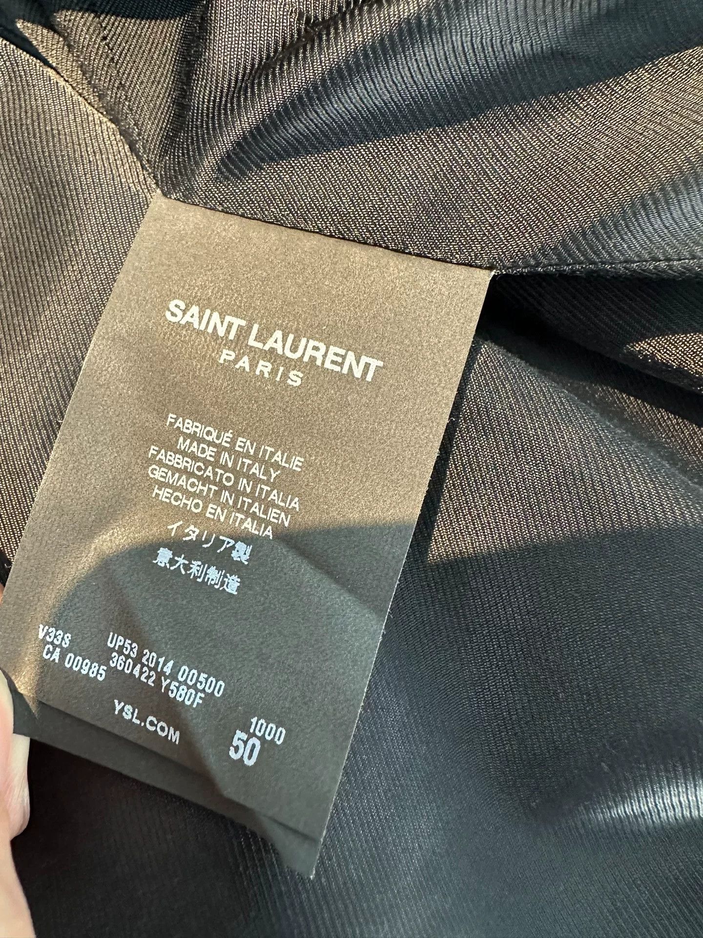 Saint Laurent Paris Saint Laurent Black Lambskin Wool Jacket Size US M / EU 48-50 / 2 - 7 Thumbnail