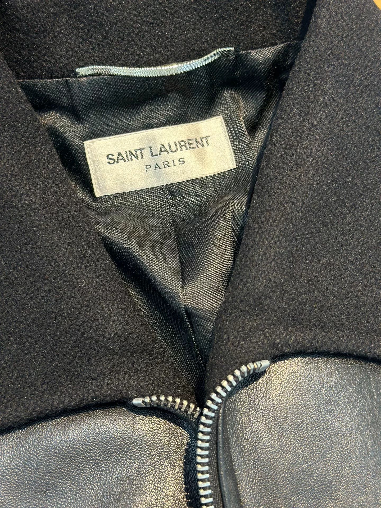 Saint Laurent Paris Saint Laurent Black Lambskin Wool Jacket Size US M / EU 48-50 / 2 - 4 Thumbnail