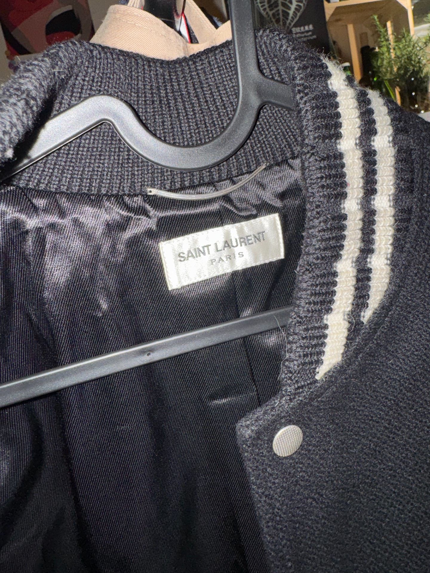 Saint Laurent Paris Saint Laurent Black Varsity Jacket Size US M / EU 48-50 / 2 - 3 Thumbnail